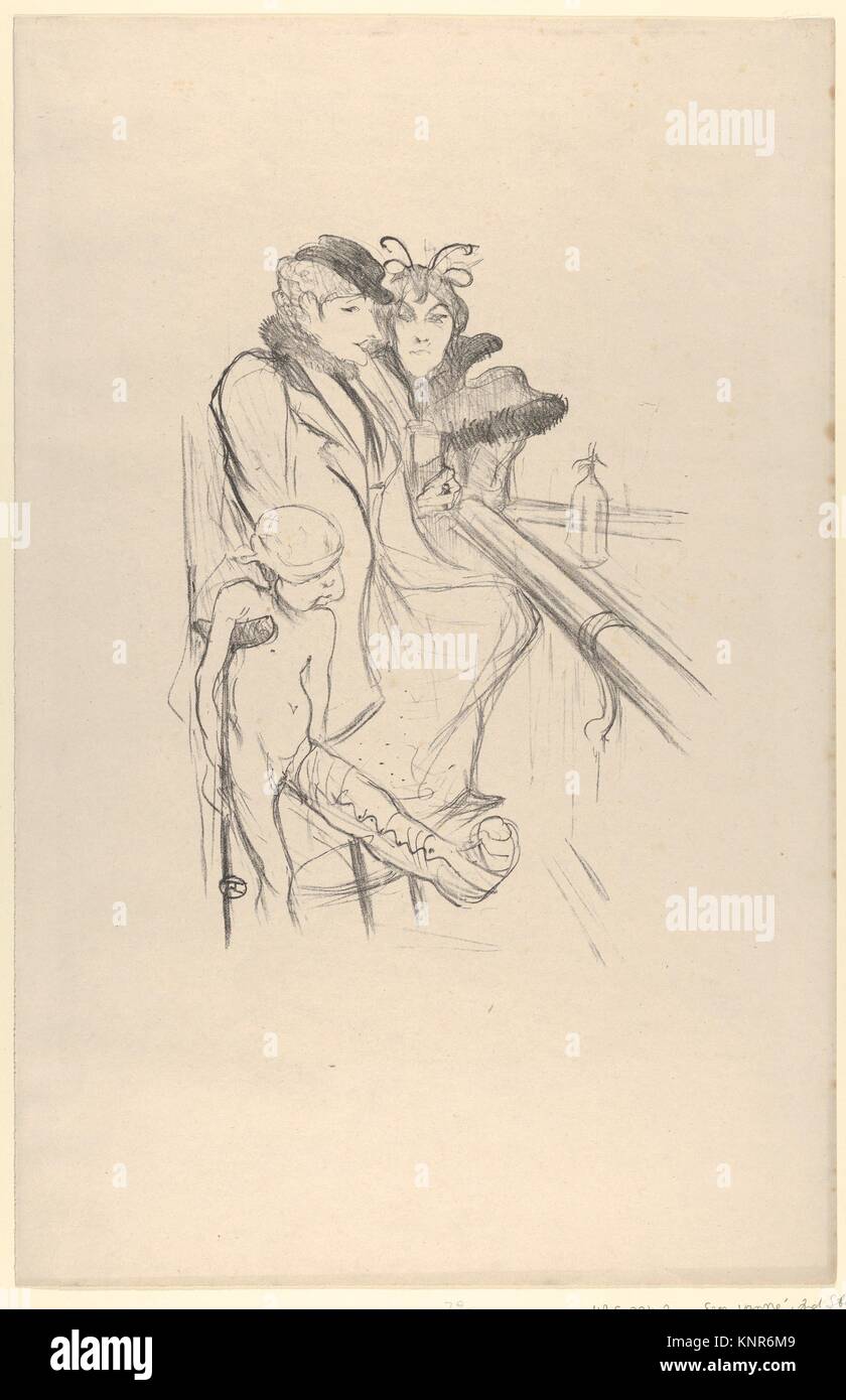 Eros Vanquished. Artist: Henri de Toulouse-Lautrec (French, Albi 1864-1901 Saint-André-du-Bois); Publisher: Published by Gustave Pellet (French, Stock Photo