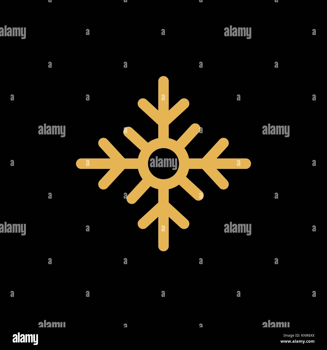 Snowflake simple style flat icon vector illustration. Stock Vector
