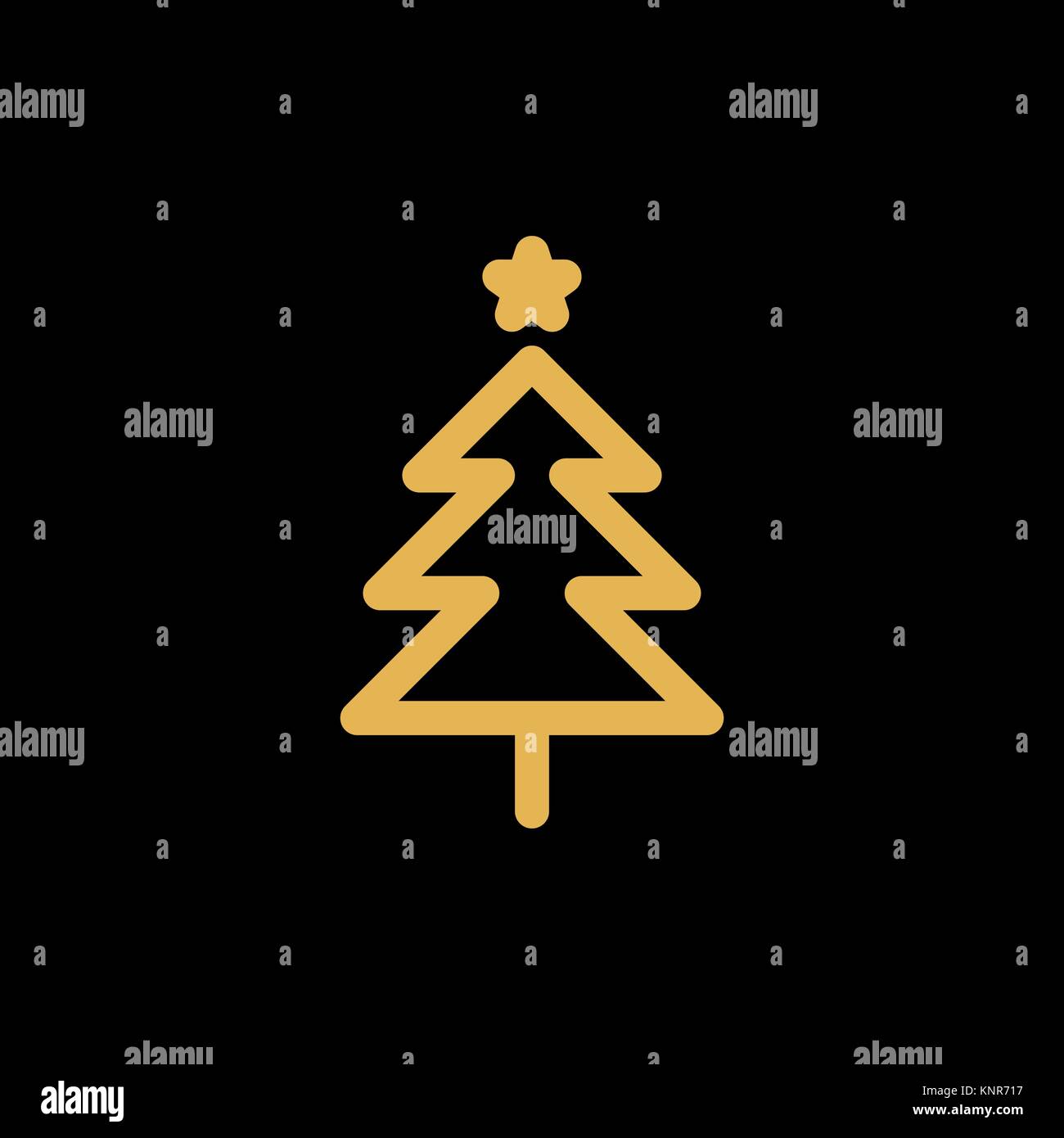Christmas tree toy simple flat vector illustration. Stock Vector