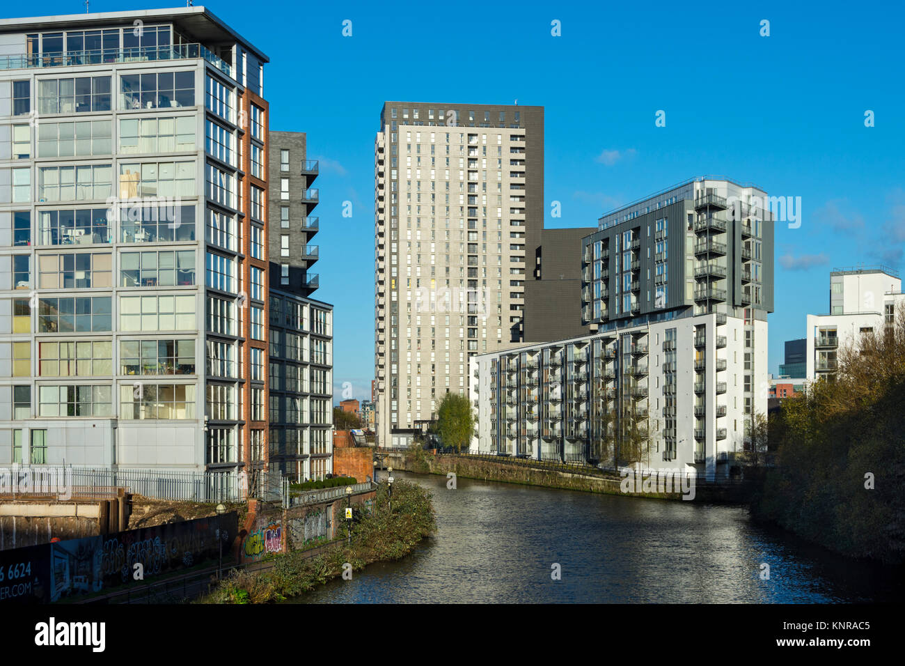 The Mill, the One Regent and the Vie Building apartment blocks over the