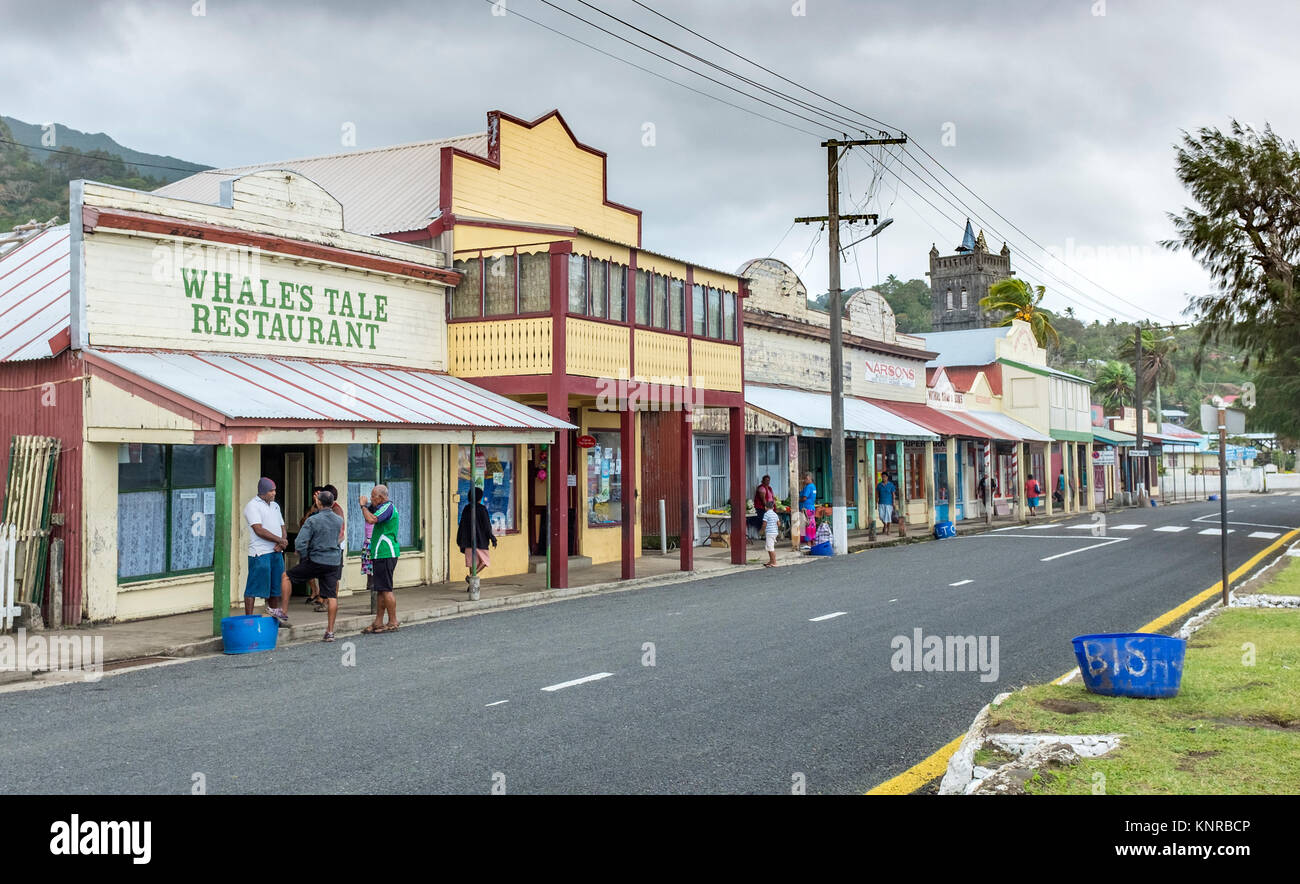 Levuka, Main Street, Ovalau, World Heritage Site, Fiji Islands Stock Photo