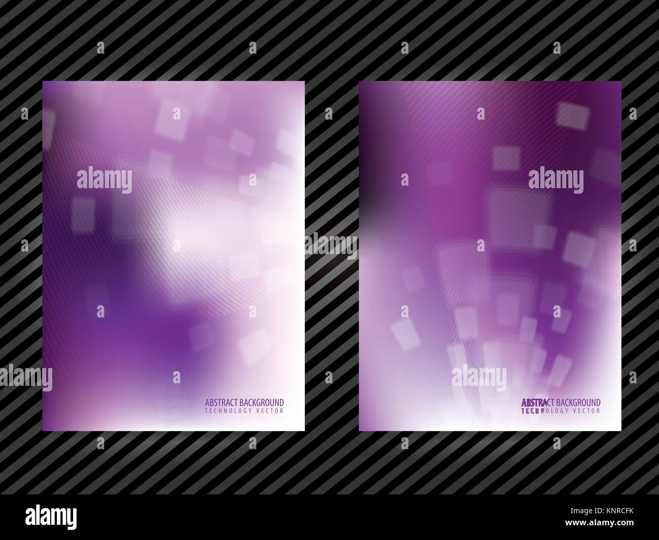 Purple abstract background in vector with blurred squares in motion and ...