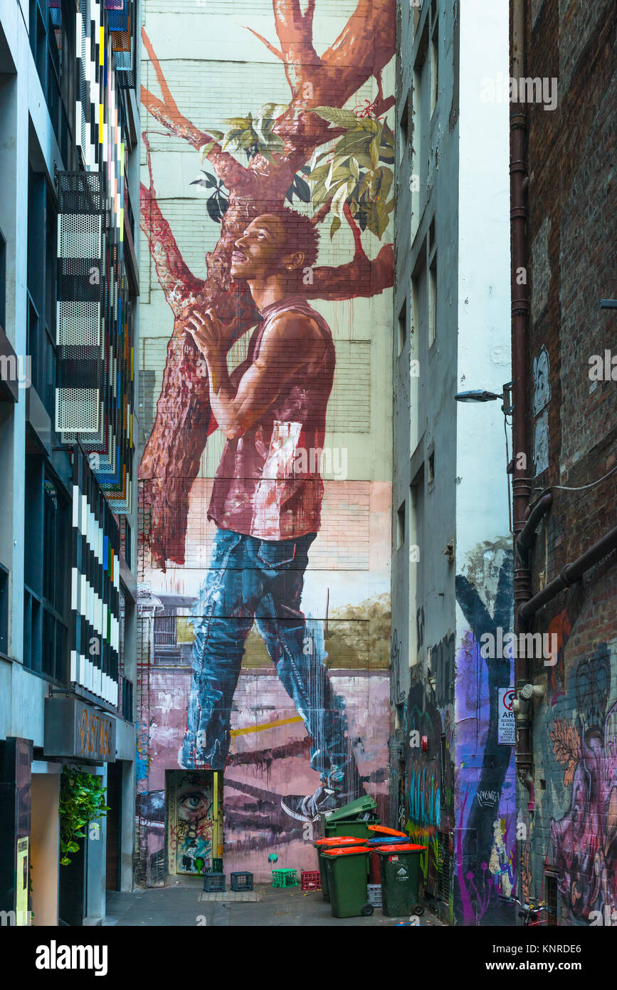 Artwork on Melbourne's laneways. Rutledge street, South Australia Stock