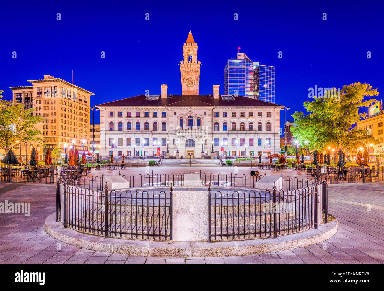 Worcester, Massachusetts, USA at Worcester Common. Stock Photo