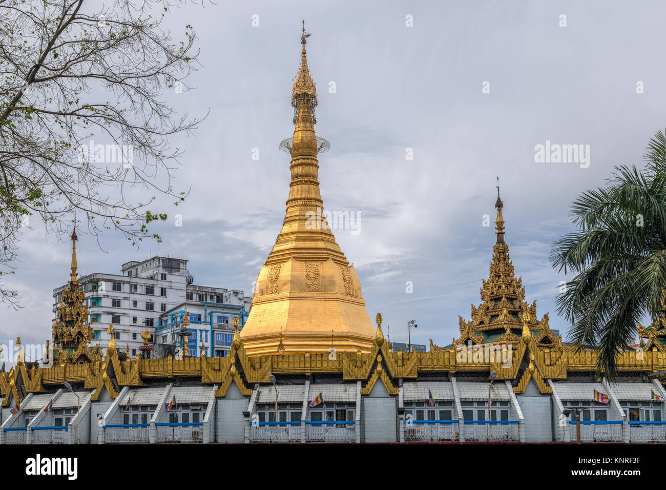 Sule Pagoda, Yangon, Myanmar, Asia Stock Photo