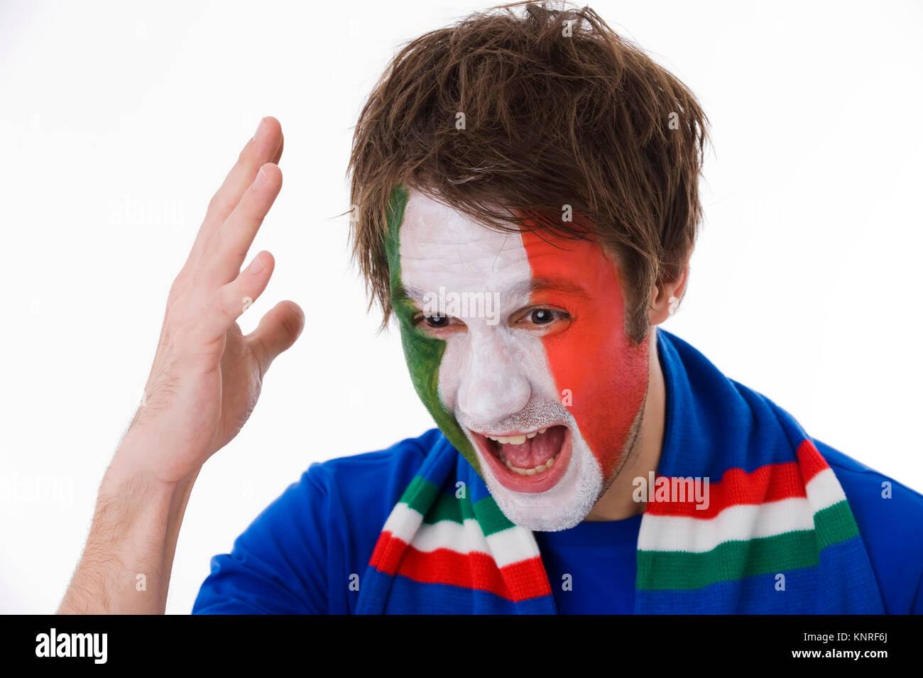 Italienischer Fussballfan Stock Photo