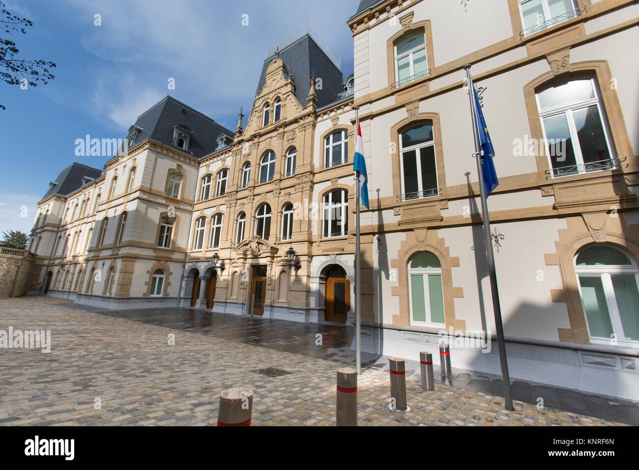 Luxemburg City, Luxemburg. Picturesque view of the Mansfeld Building, home to the Ministry of Foreign and European Affairs. Stock Photo