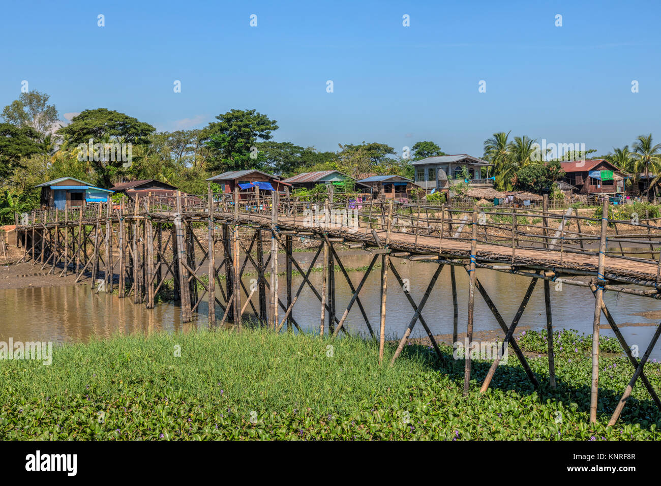 rural life in Bago, Myanmar, Asia Stock Photo