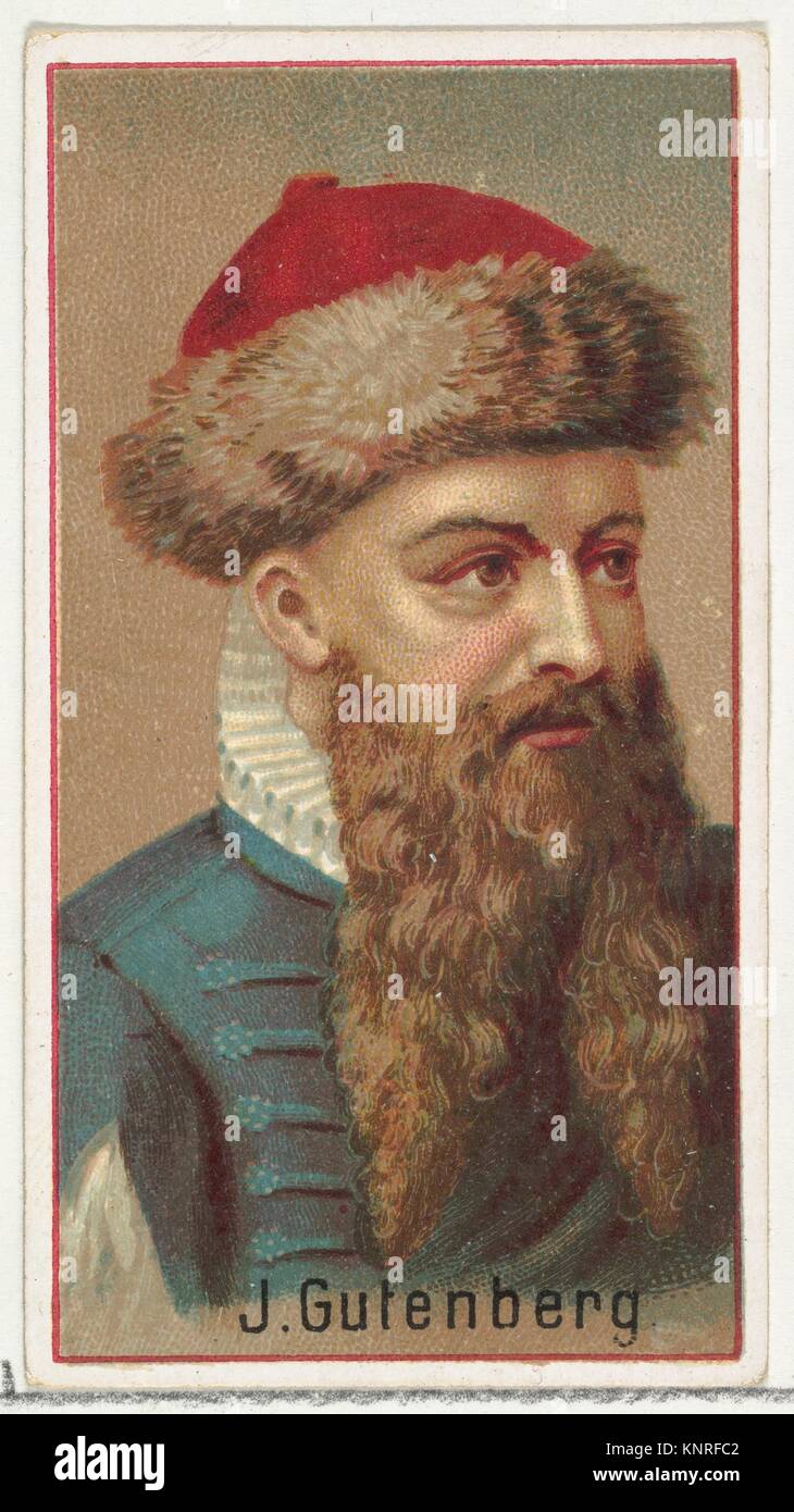 Johannes Gutenberg, printer´s sample for the World´s Inventors souvenir album (A25) for Allen