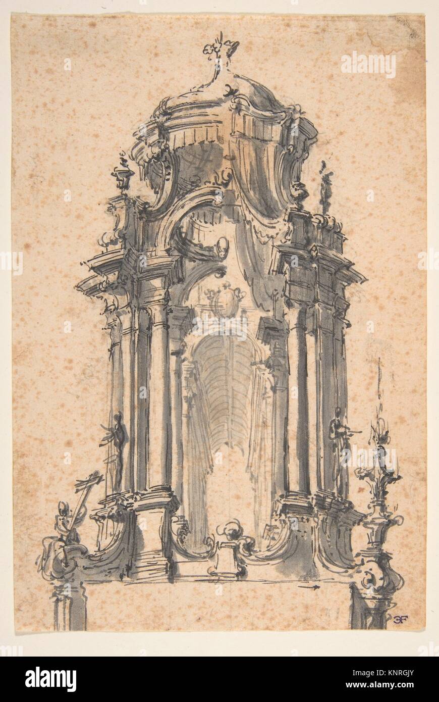 Design for Stage Set. Artist: Attributed to Giovanni Battista Natali III (Italian, Pontremoli, Tuscany 1698-1765 Naples); Date: 1698-1765; Medium: Stock Photo