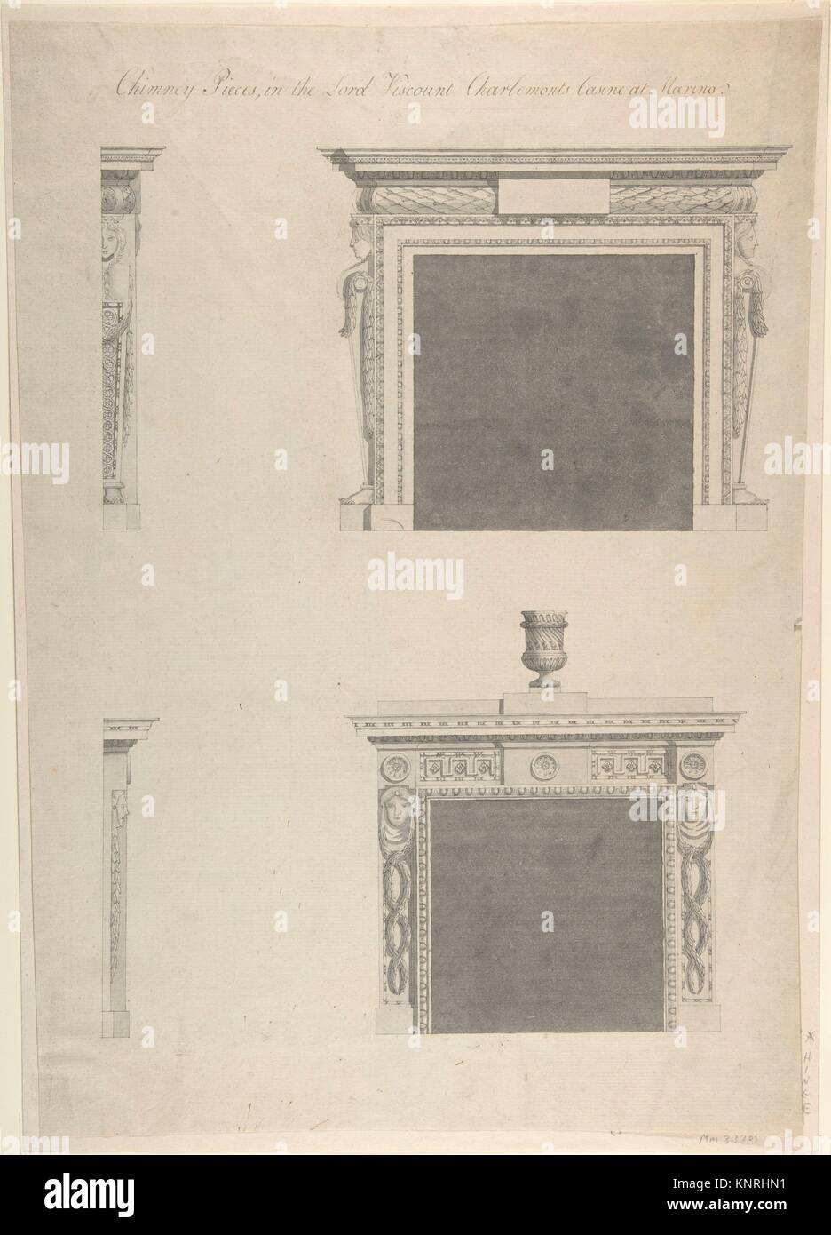 Designs for Two Chimneypieces in Lord Viscount Charlemont´s Casino at