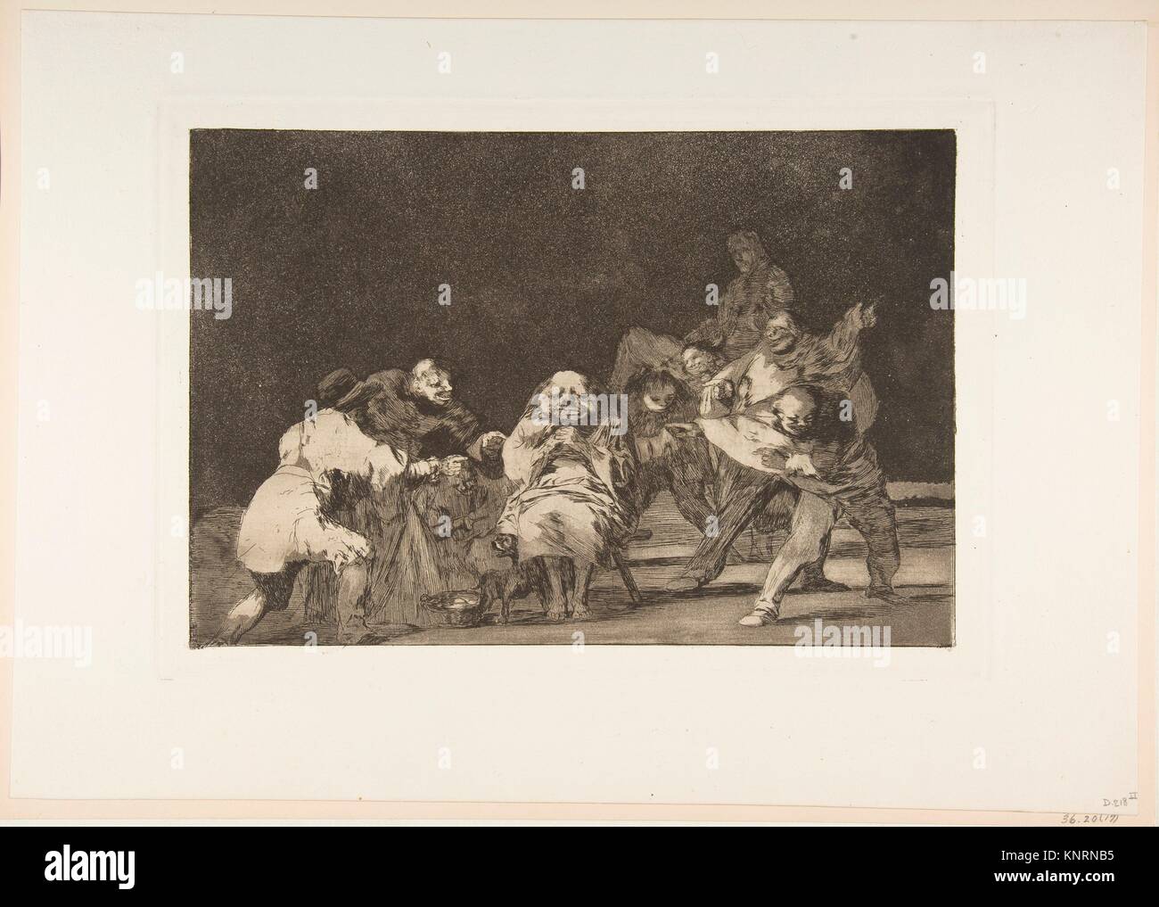 Plate 17 from the ´Disparates´: Loyalty. Series/Portfolio: Los Disparates (Los Proverbios); Artist: Goya (Francisco de Goya y Lucientes) (Spanish, Stock Photo