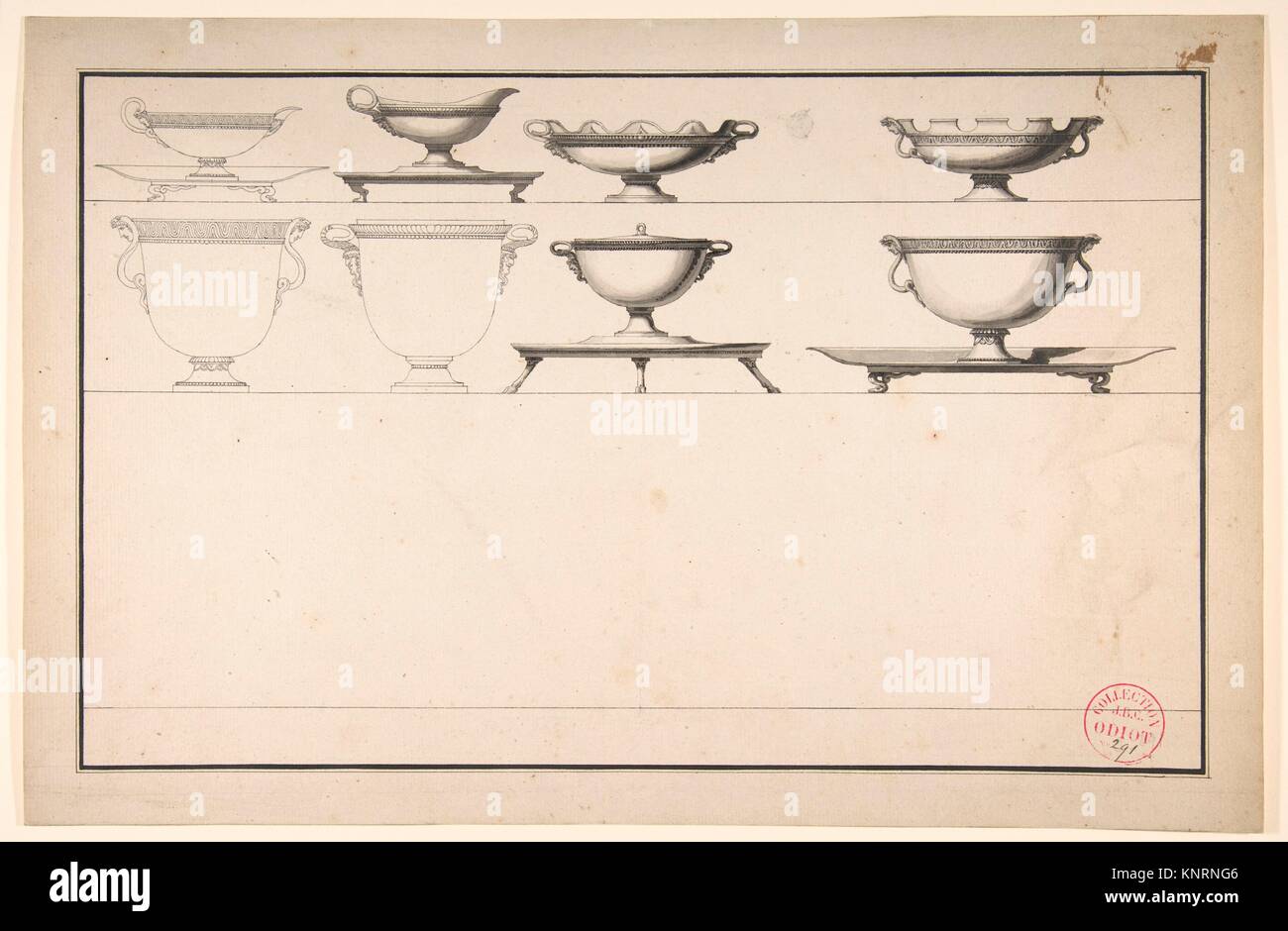 Studies of Eight Silver Pieces. Artist Jean Guillaume Moitte (French