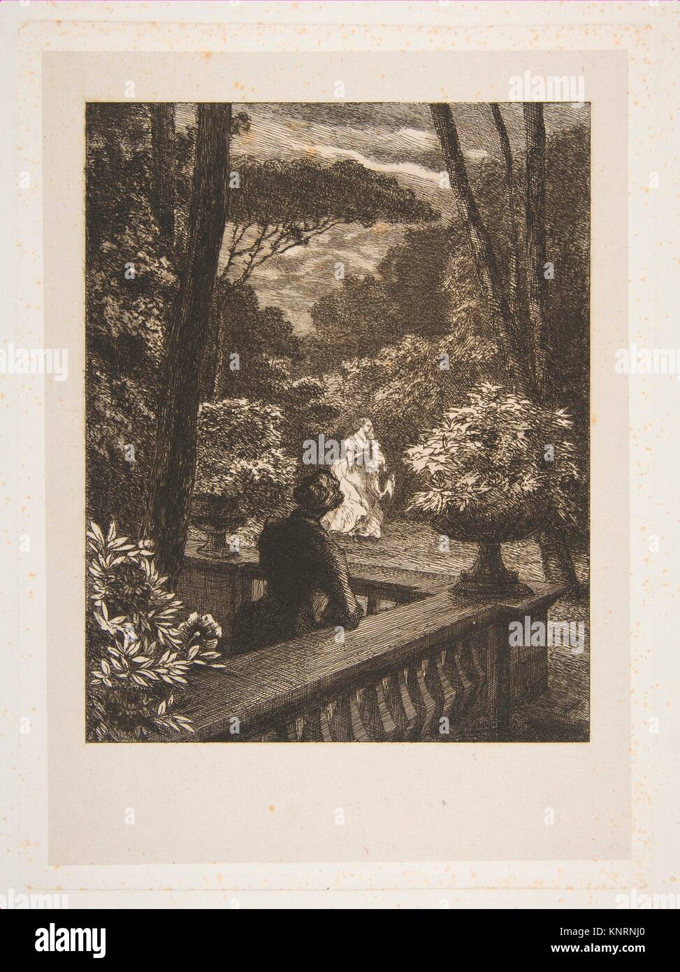 Illustrations for Chansons, by Charles Desforges de Vassens. Artist: Félix Bracquemond (French, Paris 1833-1914 Sèvres); Date: 1833-1914; Medium: Stock Photo