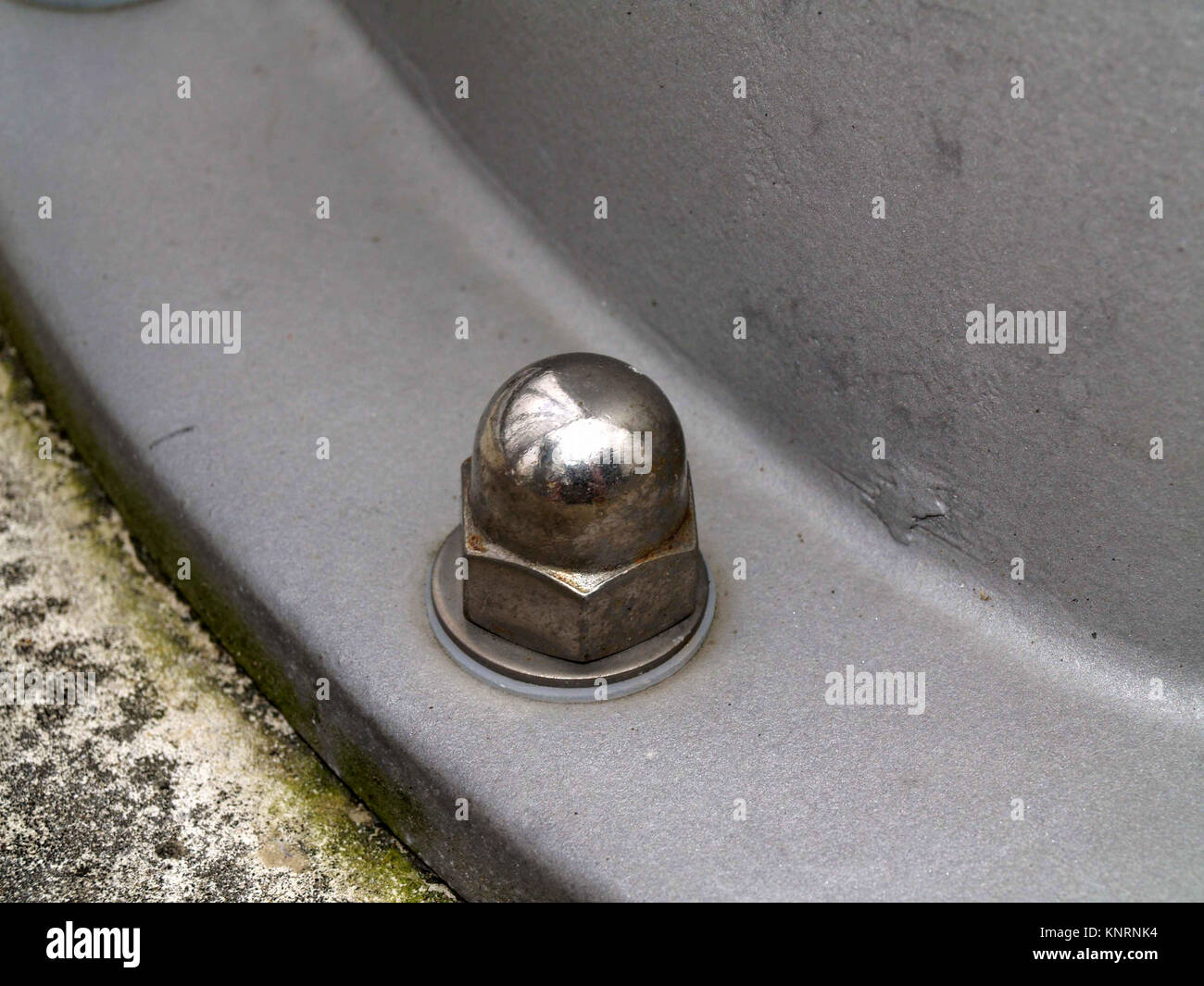 Steel post fixed to concrete hi-res stock photography and images - Alamy