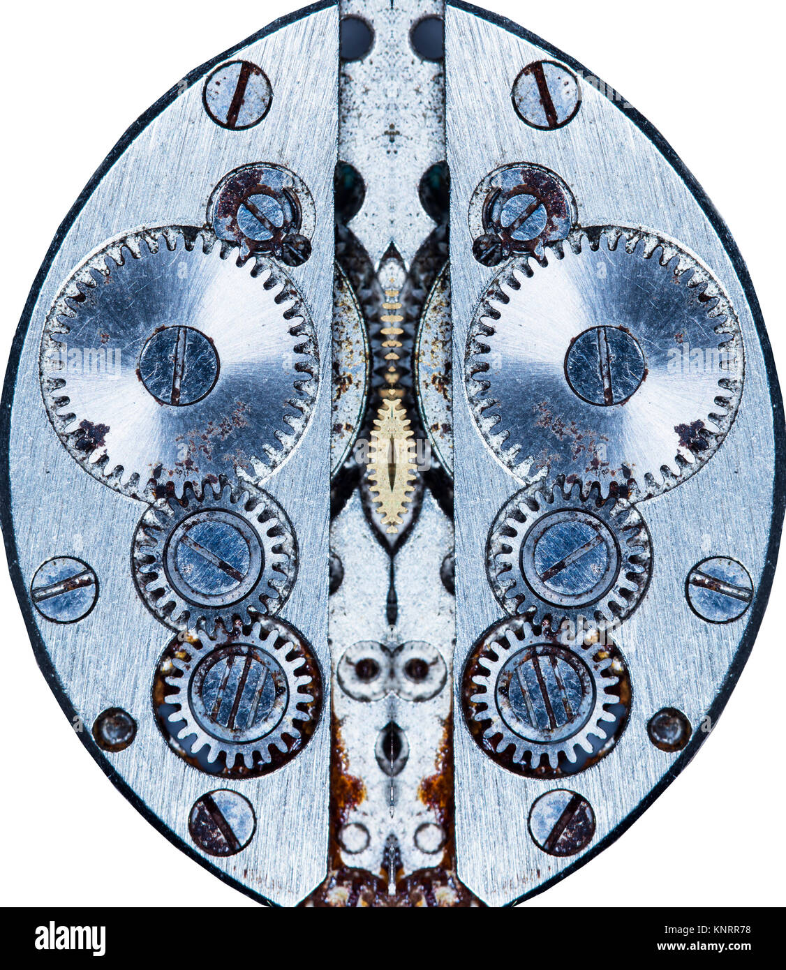 clockwork old mechanical watch, high resolution and detail Stock Photo