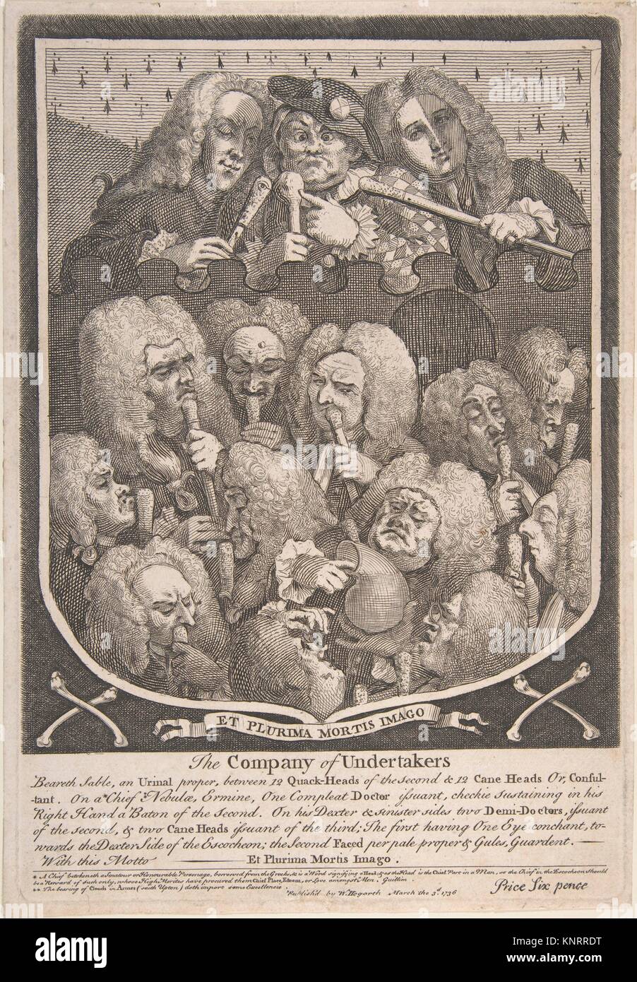 The Company of Undertakers. Artist William Hogarth (British, London