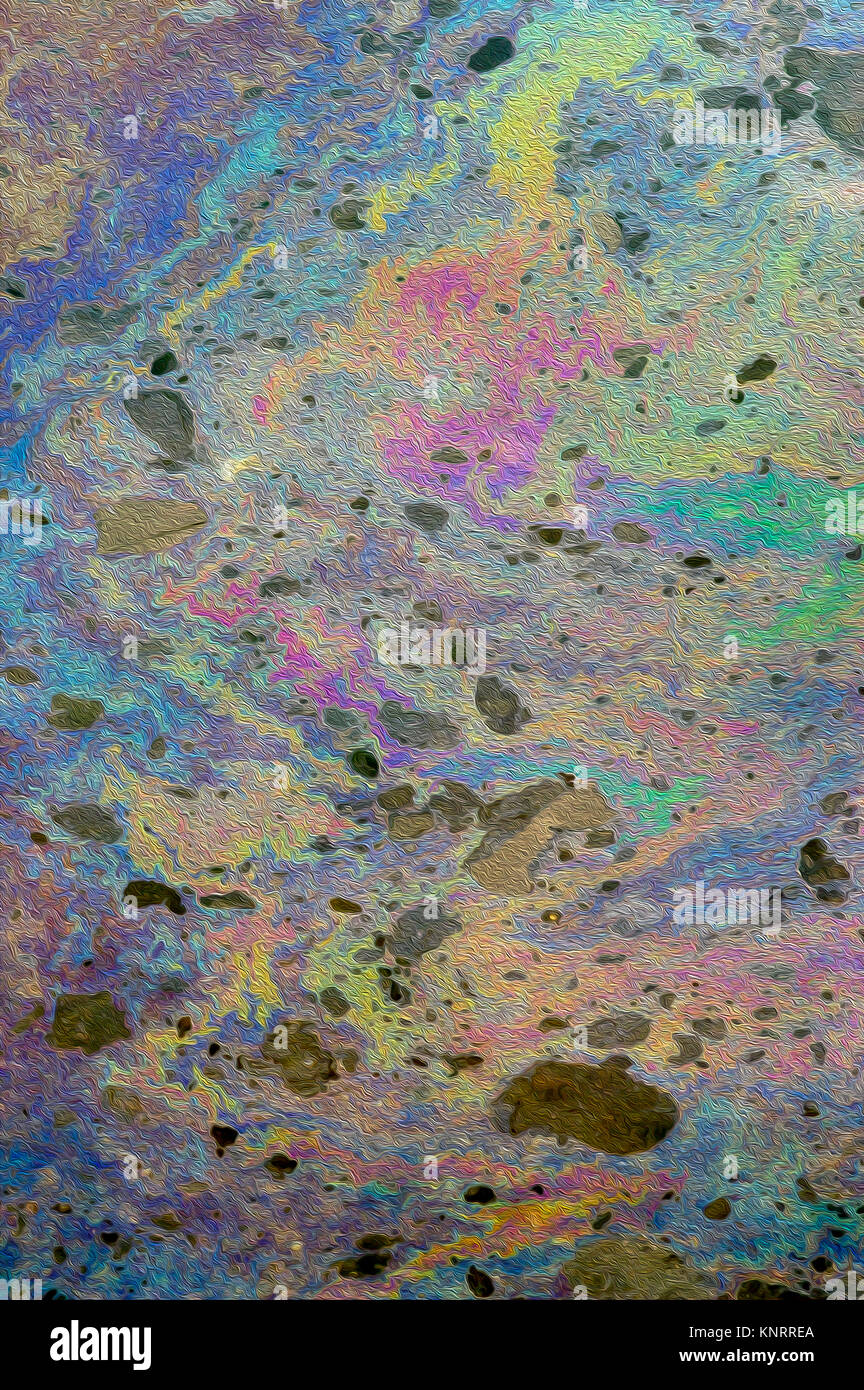 Abstract Image of Diesel oil floating on water Stock Photo Alamy
