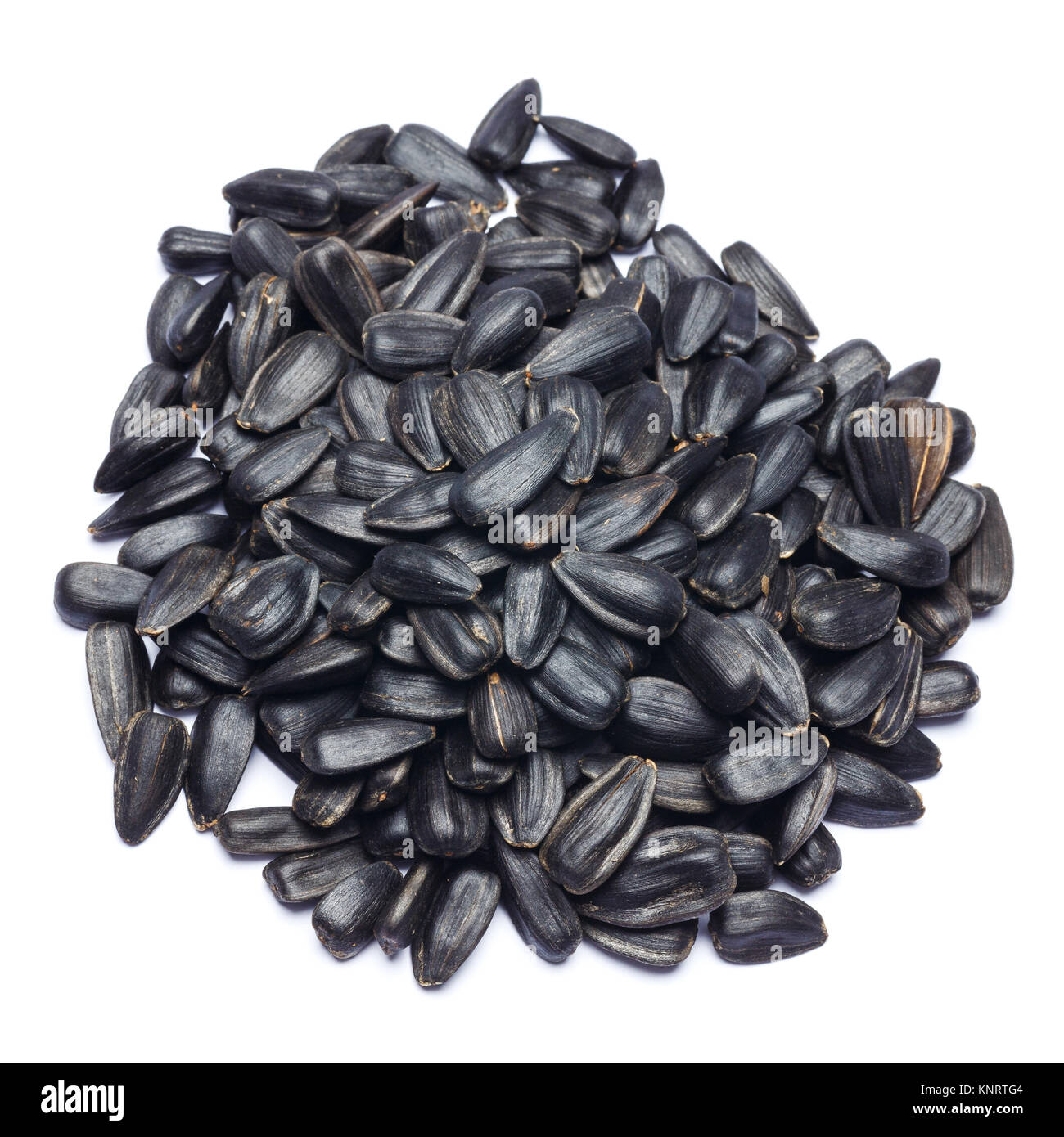 pile of seeds of a sunflower isolated on a white background Stock Photo ...