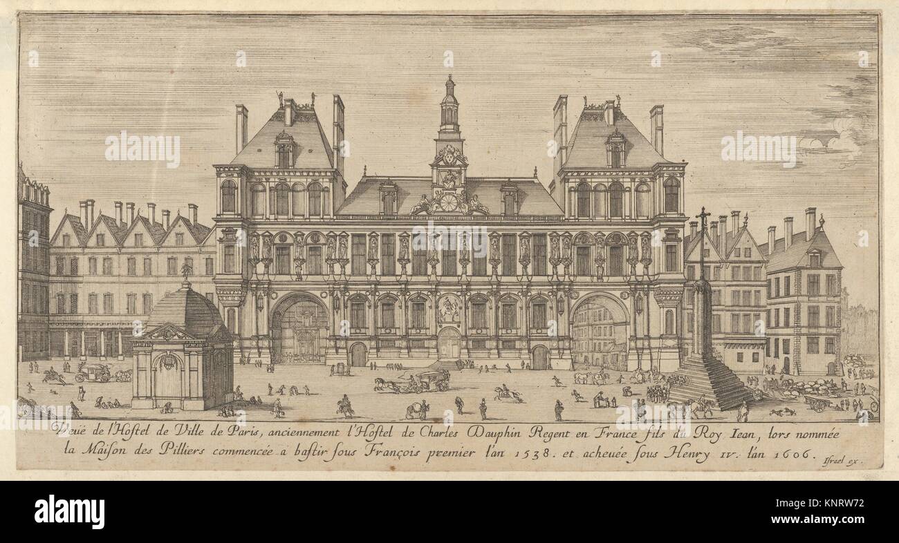 View Of The Facade Of The Hôtel De Ville Paris In The Foreground A