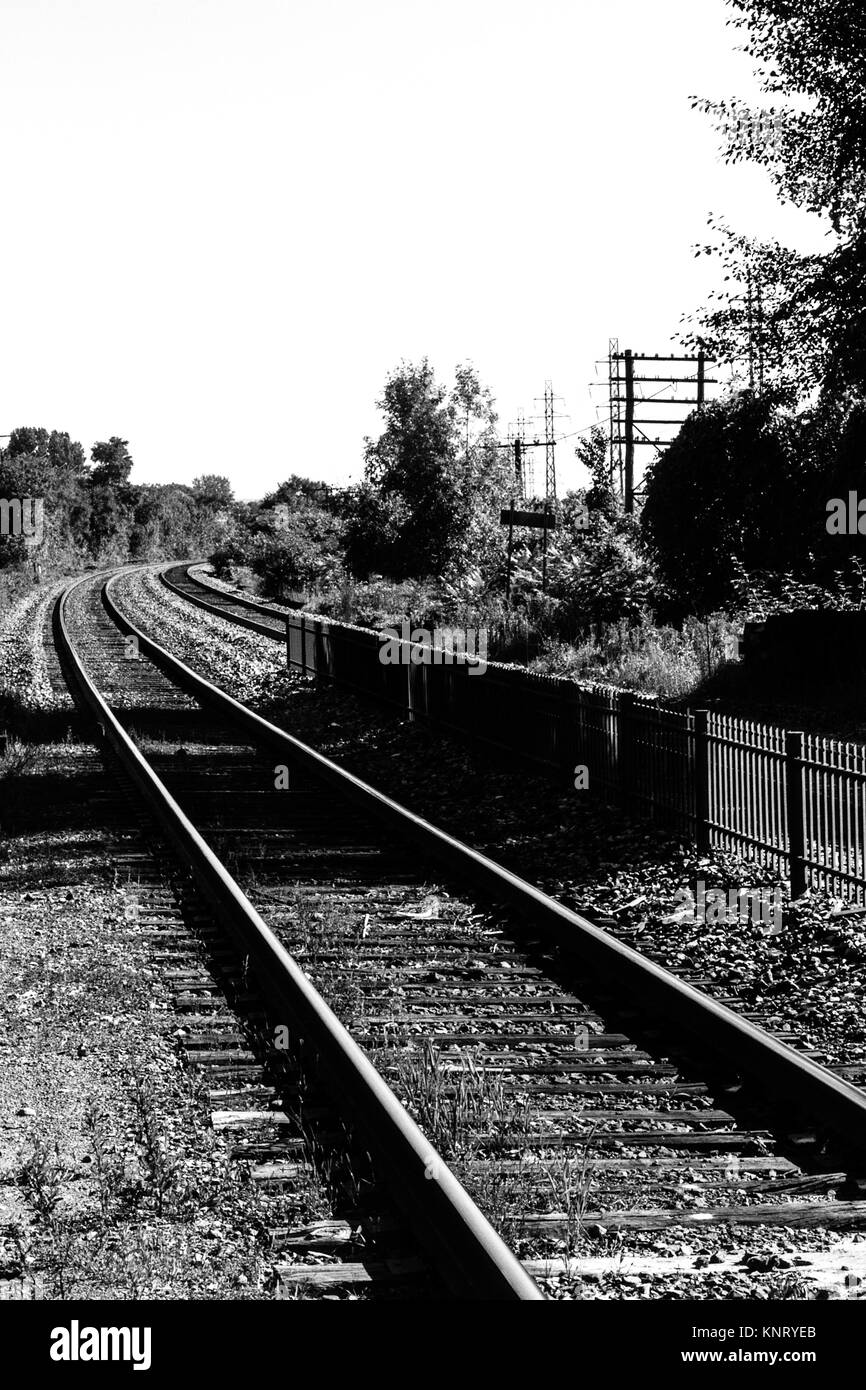 Train trail transportation Black and White Stock Photos & Images - Alamy