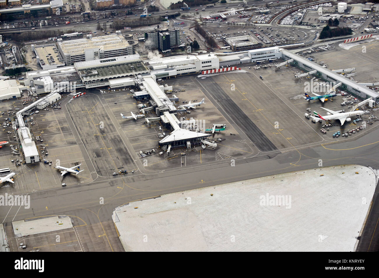 Aerial view of Glasgow International Airport, Scotland Stock Photo Alamy