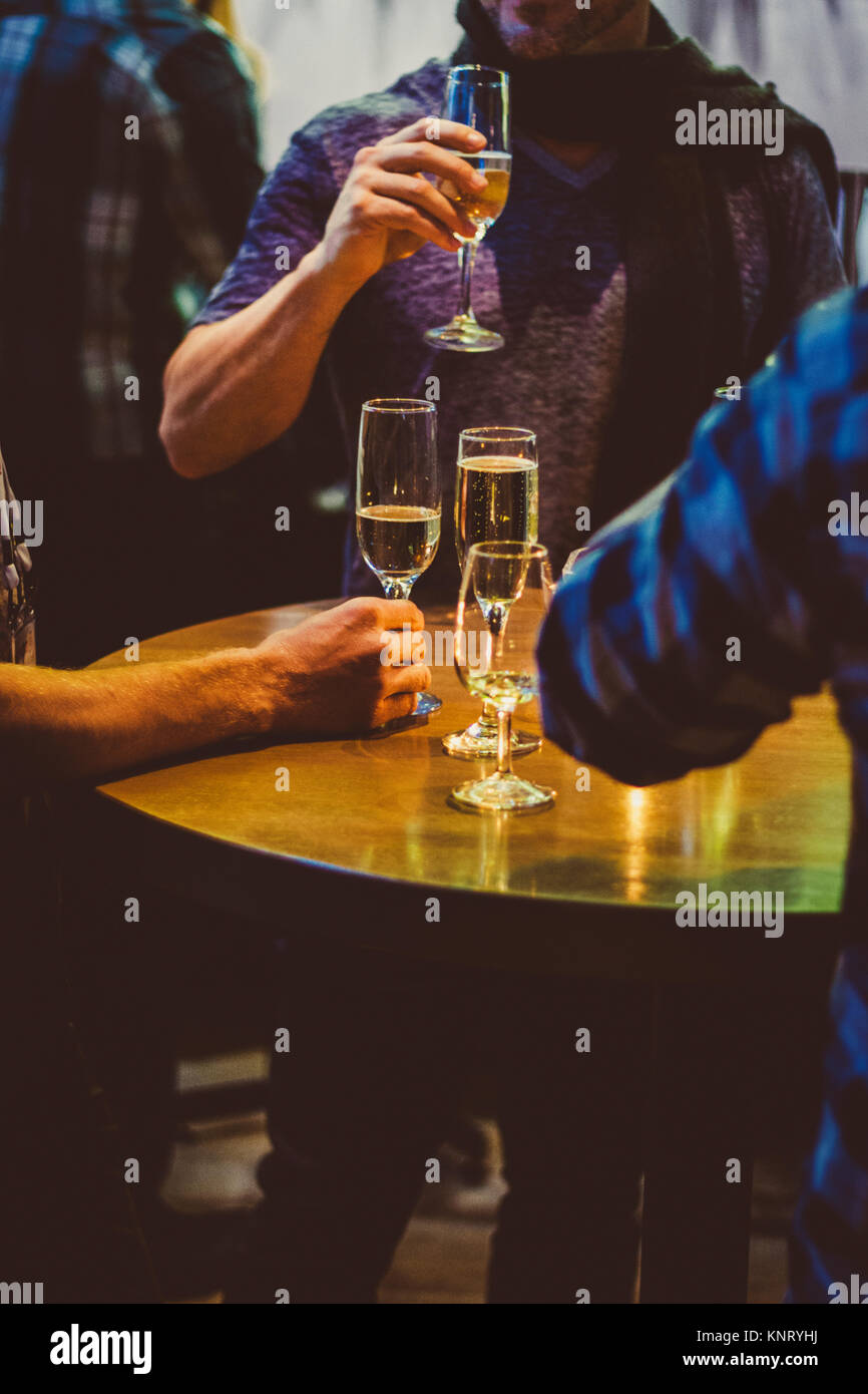 Drinks at happy hour Stock Photo