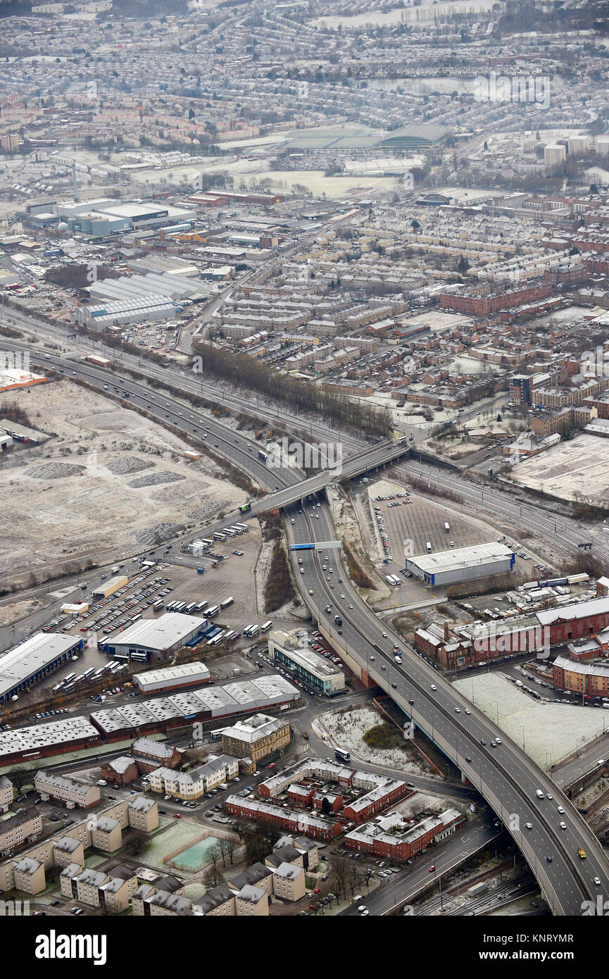 Aerial view of Glasgow City Centre Stock Photo