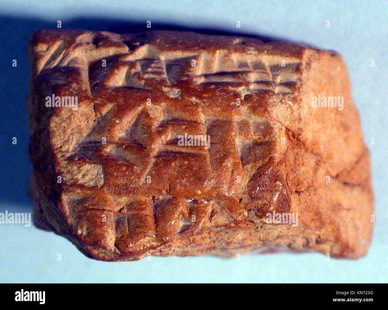 Wedge Shape Inscriptions Cuneiform tablet fragment recording a receipt for silver, showing wedge ...
