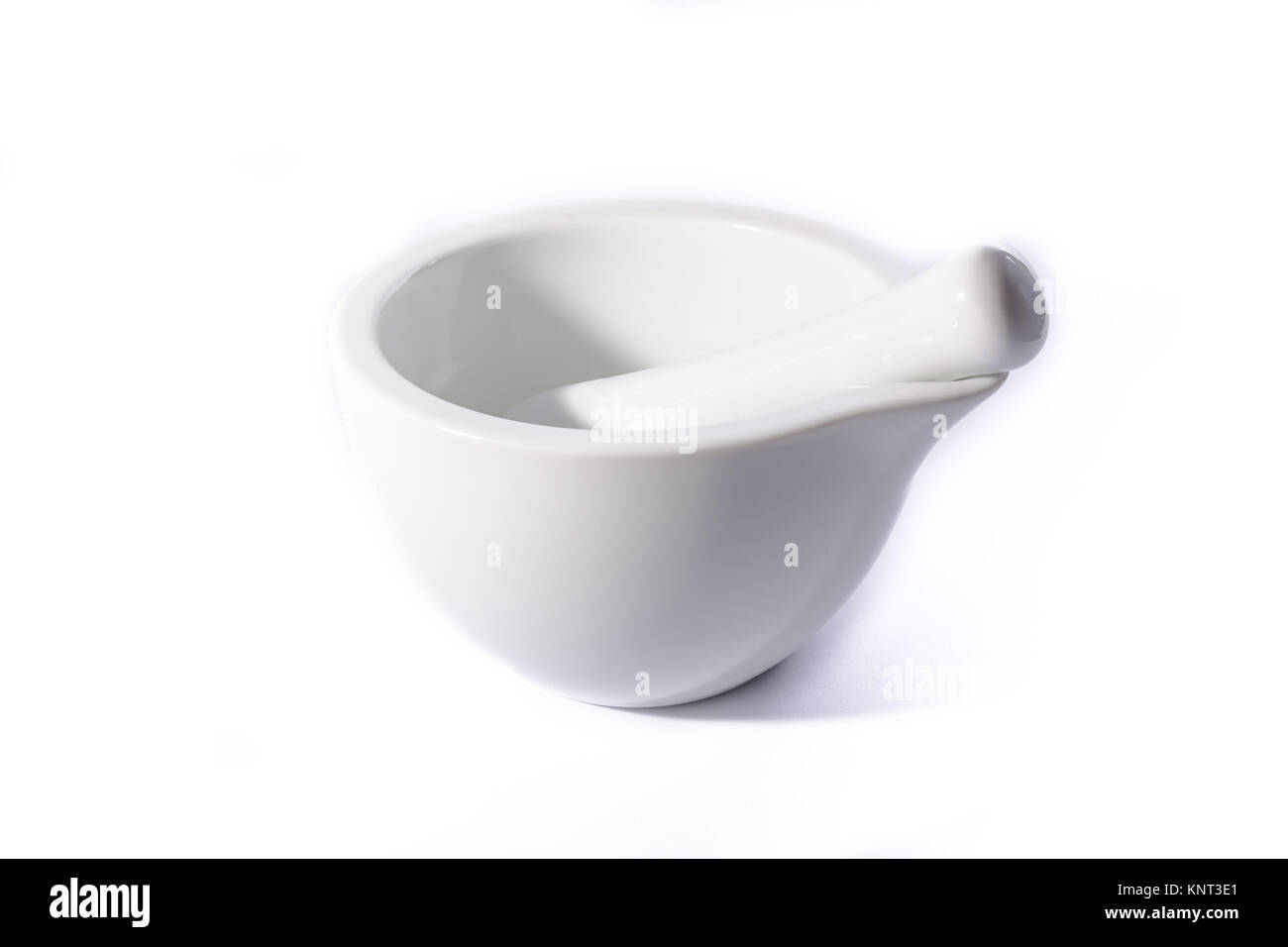 White Ceramic Clay Mortar Pestle Medicine Grinding Empty Container Bowl