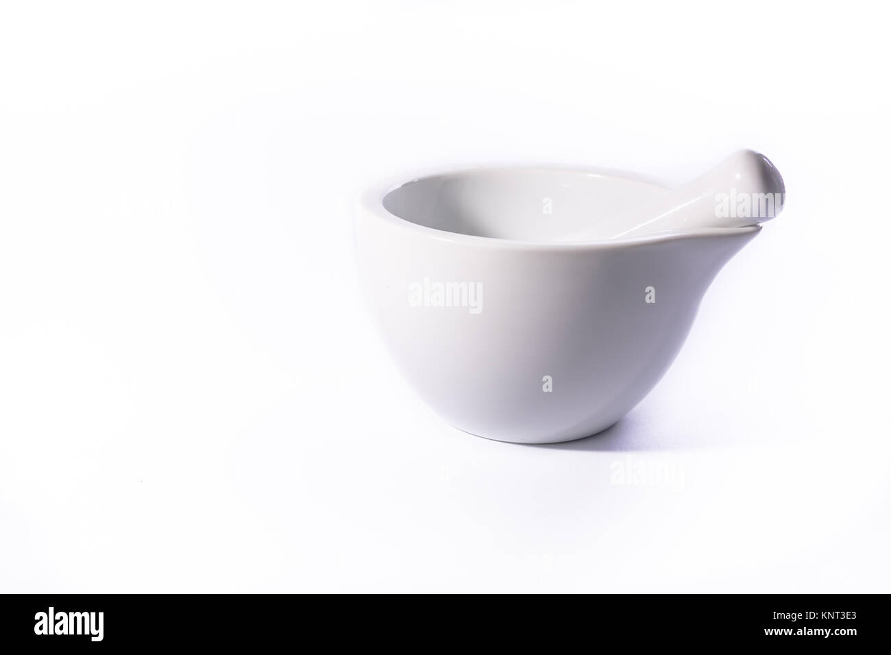 White Ceramic Clay Mortar Pestle Medicine Grinding Empty Container Bowl