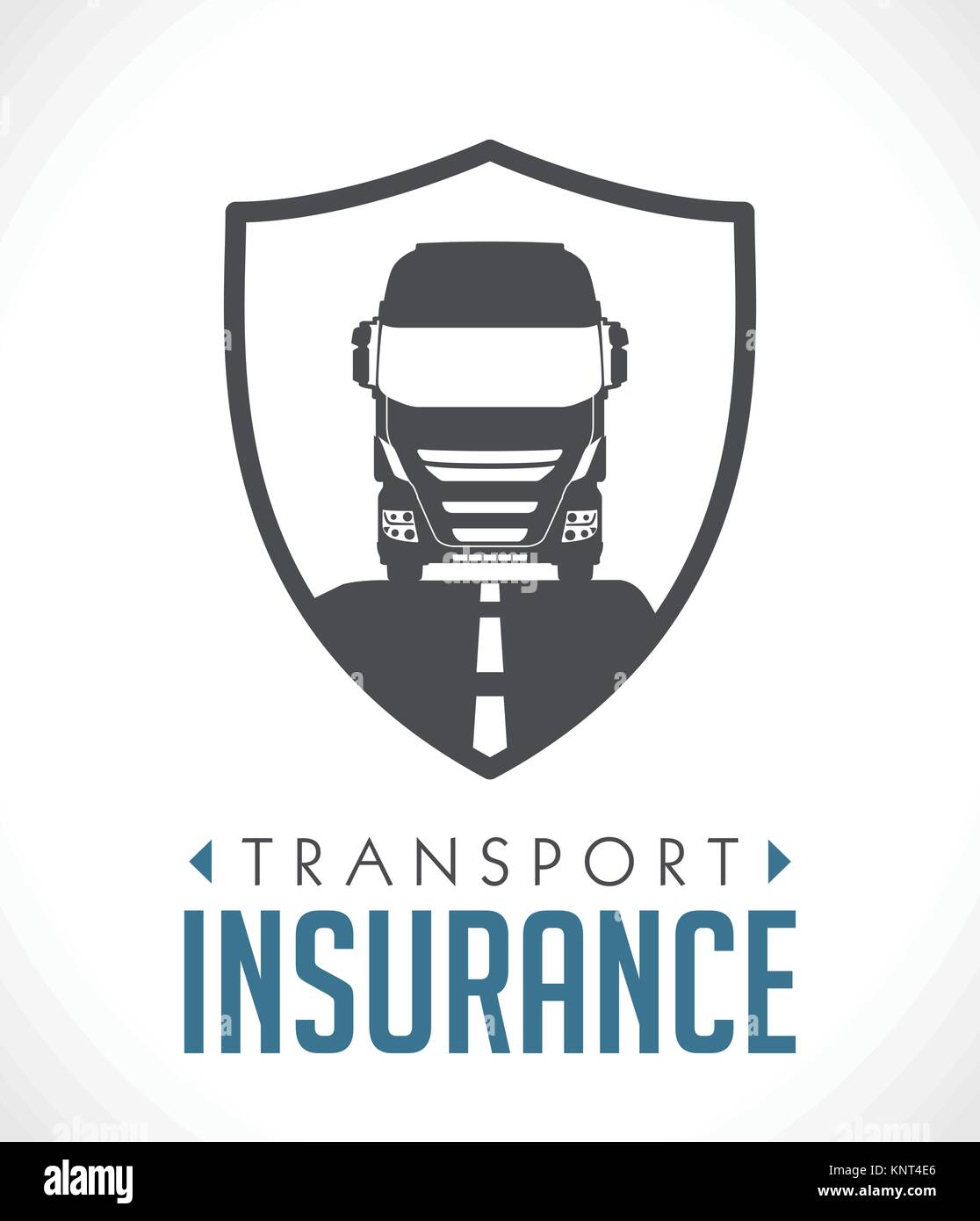 Logo - transport and logistics insurance concept – stock illustration Stock Vector