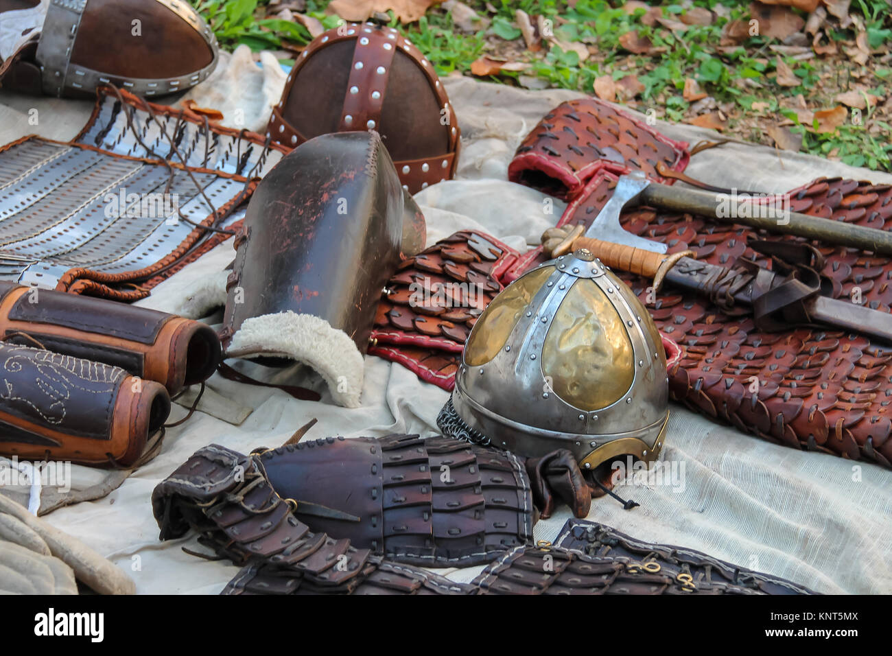 Spilamberto, Italy- October 02, 2016: Ancient style ammunition at historic party in park Stock Photo