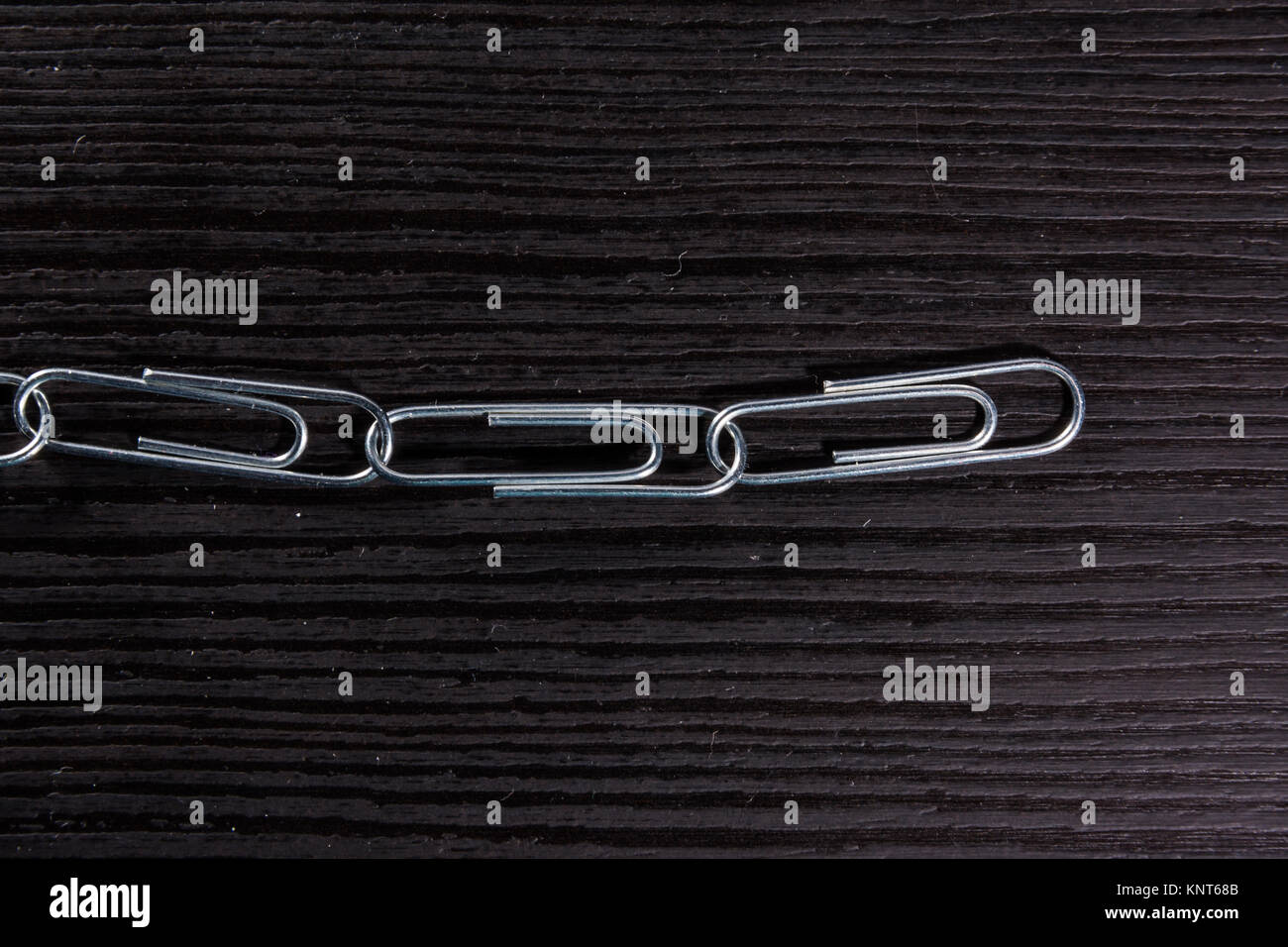 Paper Clip Chain Office Supplies Desk Texture Wood Black Team Strength