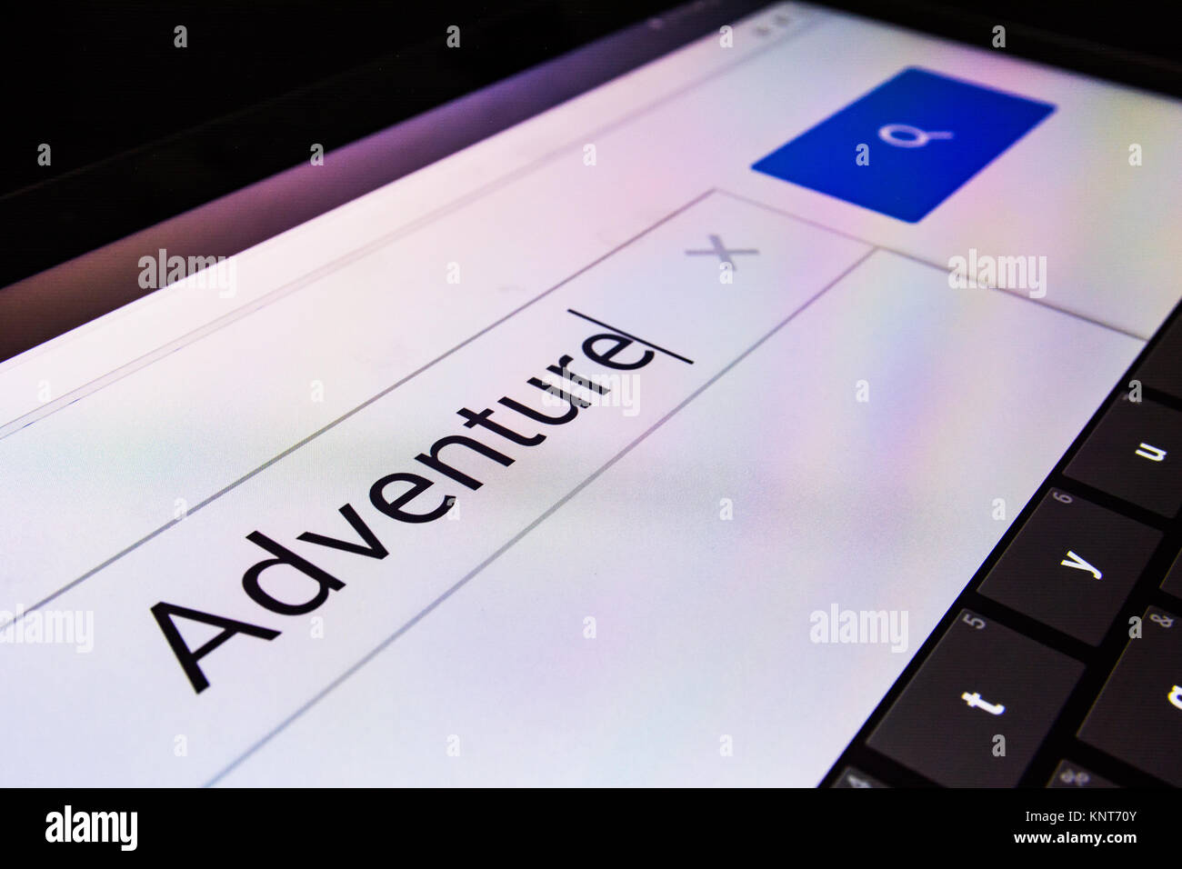 Magnifying Glass Search Box Empty Blank Screen Adventure Stock