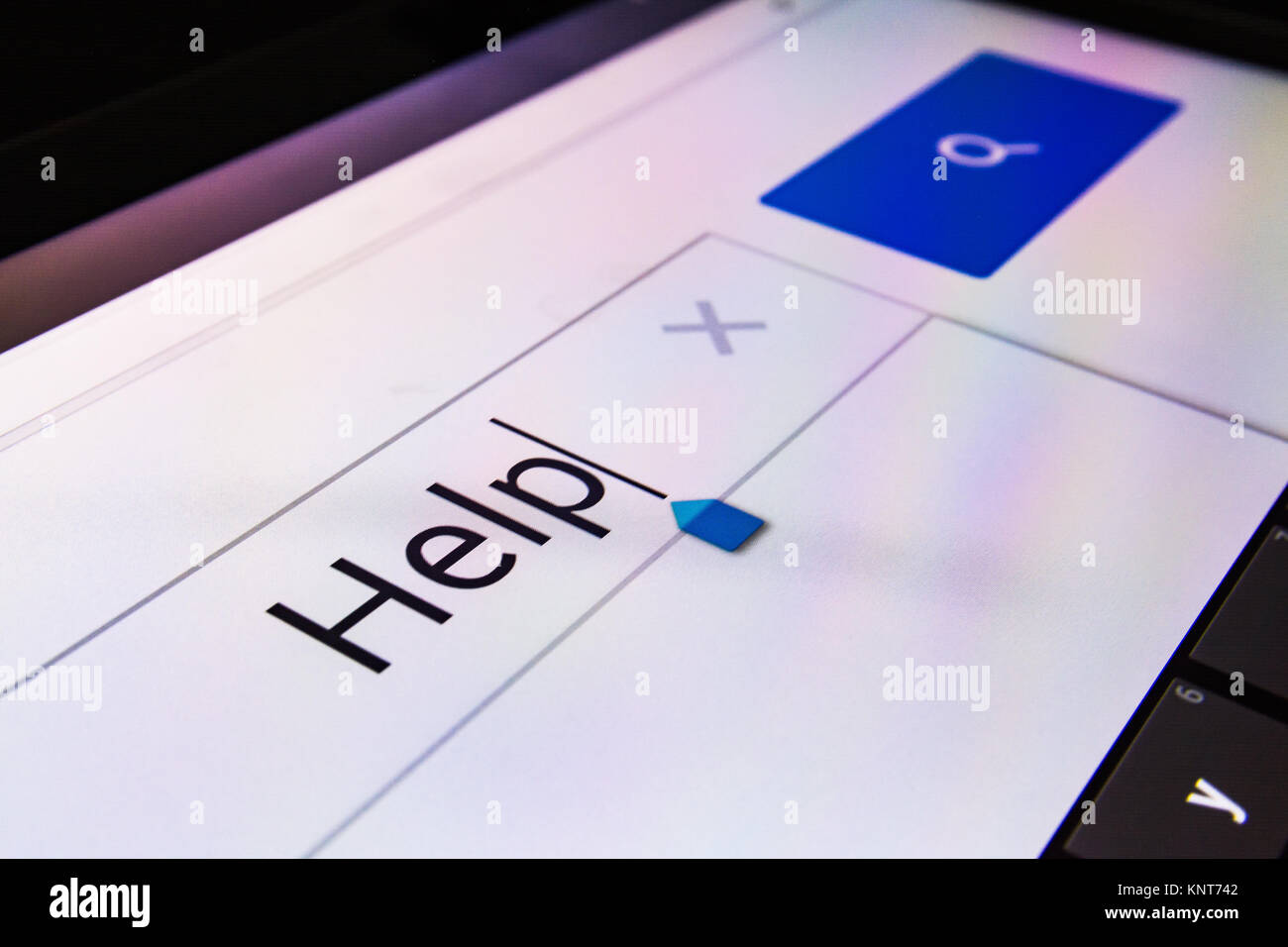 Magnifying Glass Search Box Empty Blank Screen Help Stock
