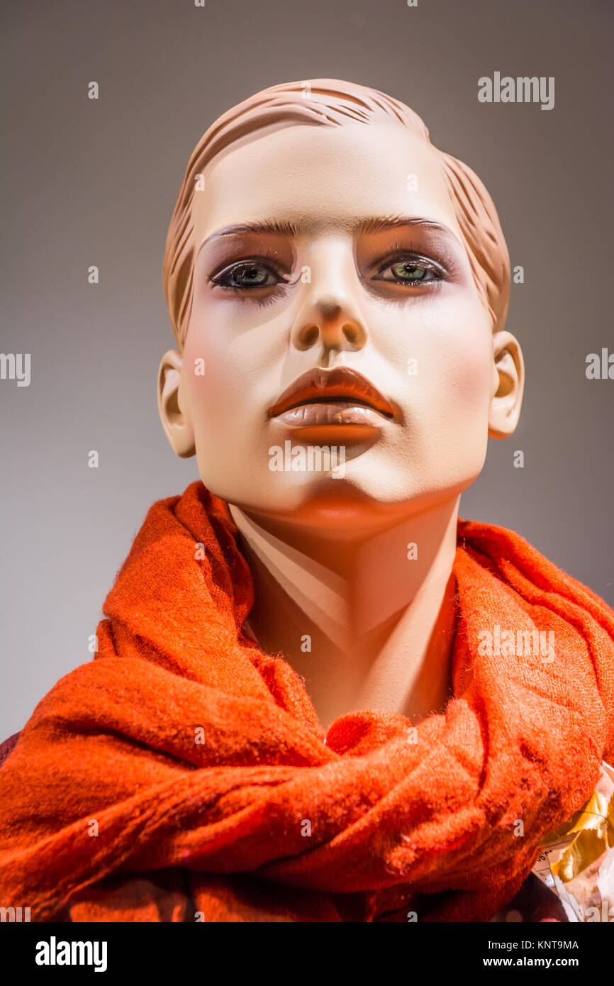 Female Mannequin Doll Puppet Display Window Fashion Clothes Scarf Red