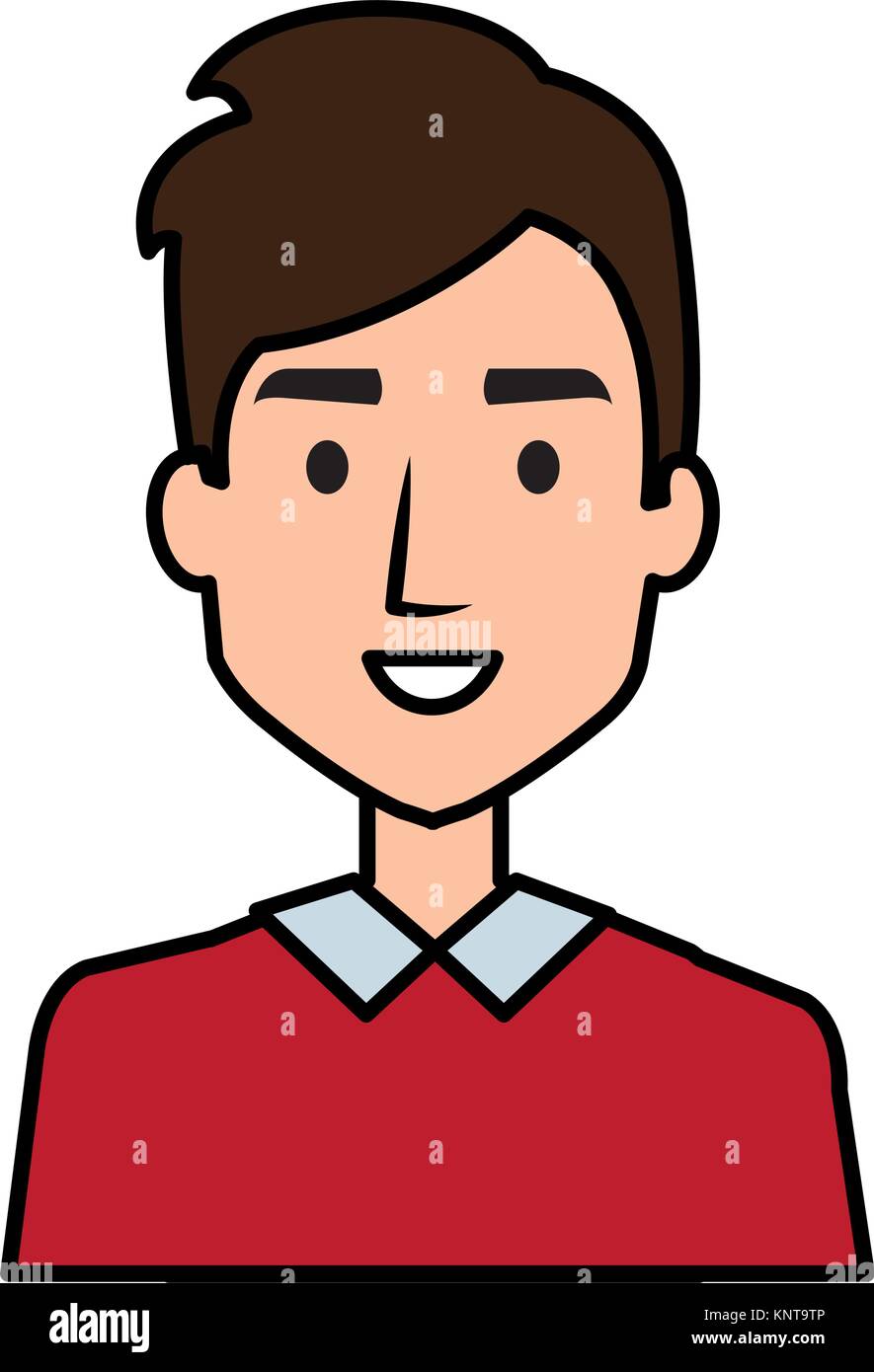 young man model avatar character vector illustration design Stock ...