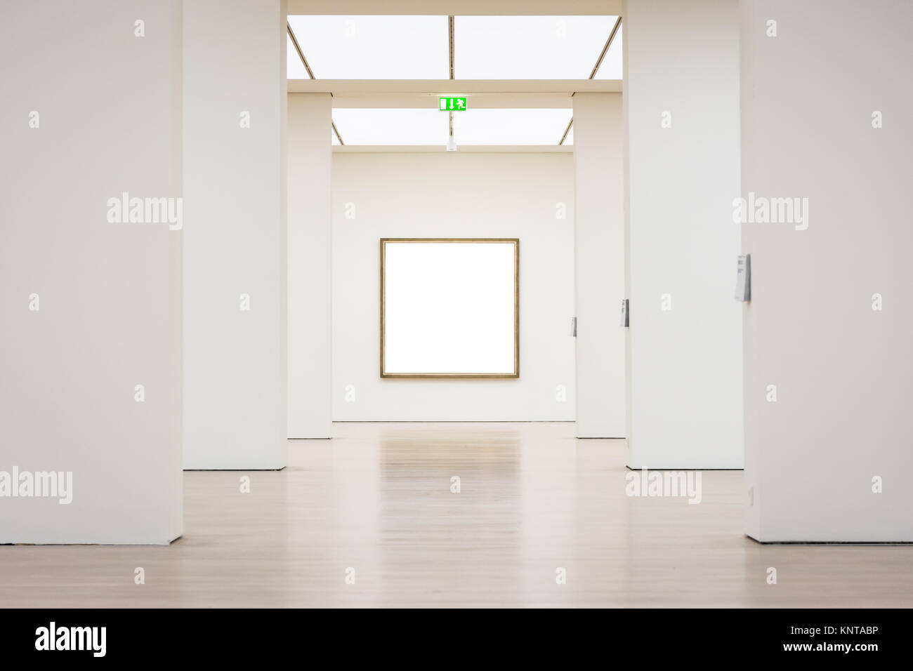 Modern Art Museum Frame Wall Clipping Path Isolated White Vector Illustration Template Stock Photo