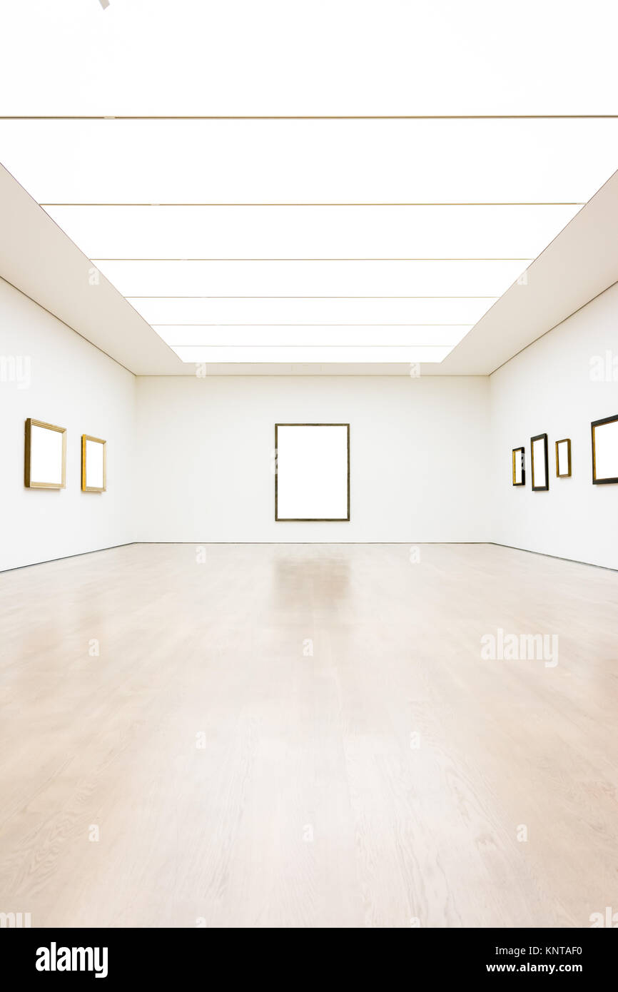 Modern Art Museum Frame Wall Clipping Path Isolated White Vector ...