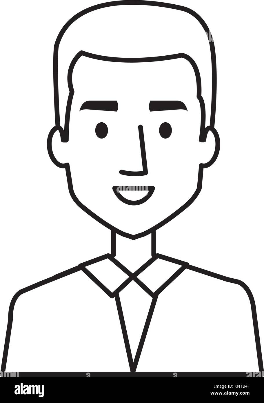 young man model avatar character vector illustration design Stock ...