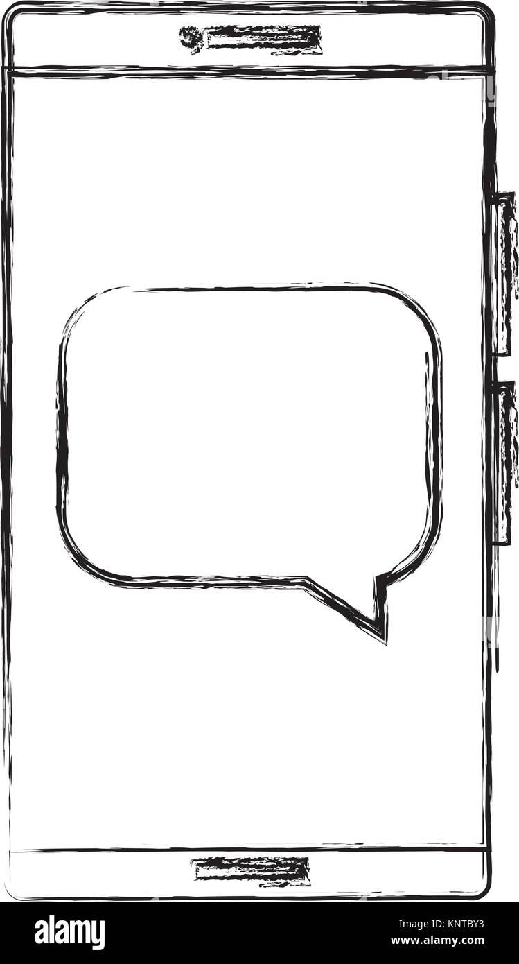 smartphone device with speech bubbles vector illustration design Stock ...