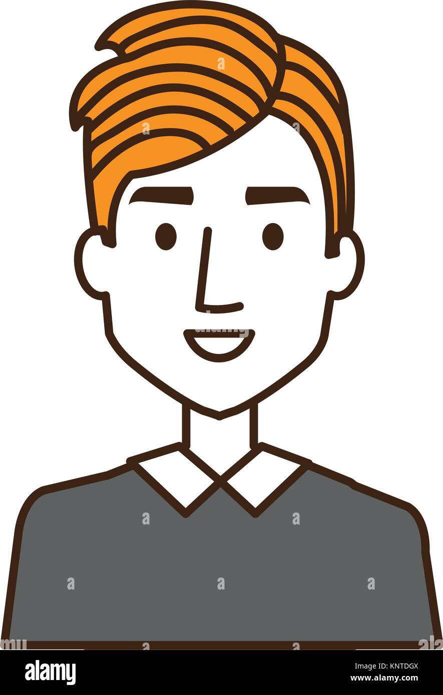 young man model avatar character vector illustration design Stock ...
