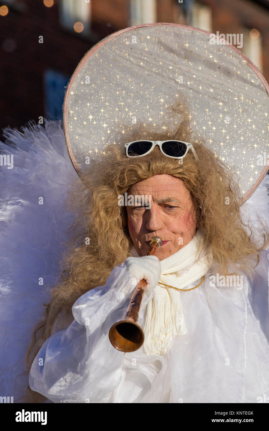 Angels parade the streets entertaining visitors at the Victorian