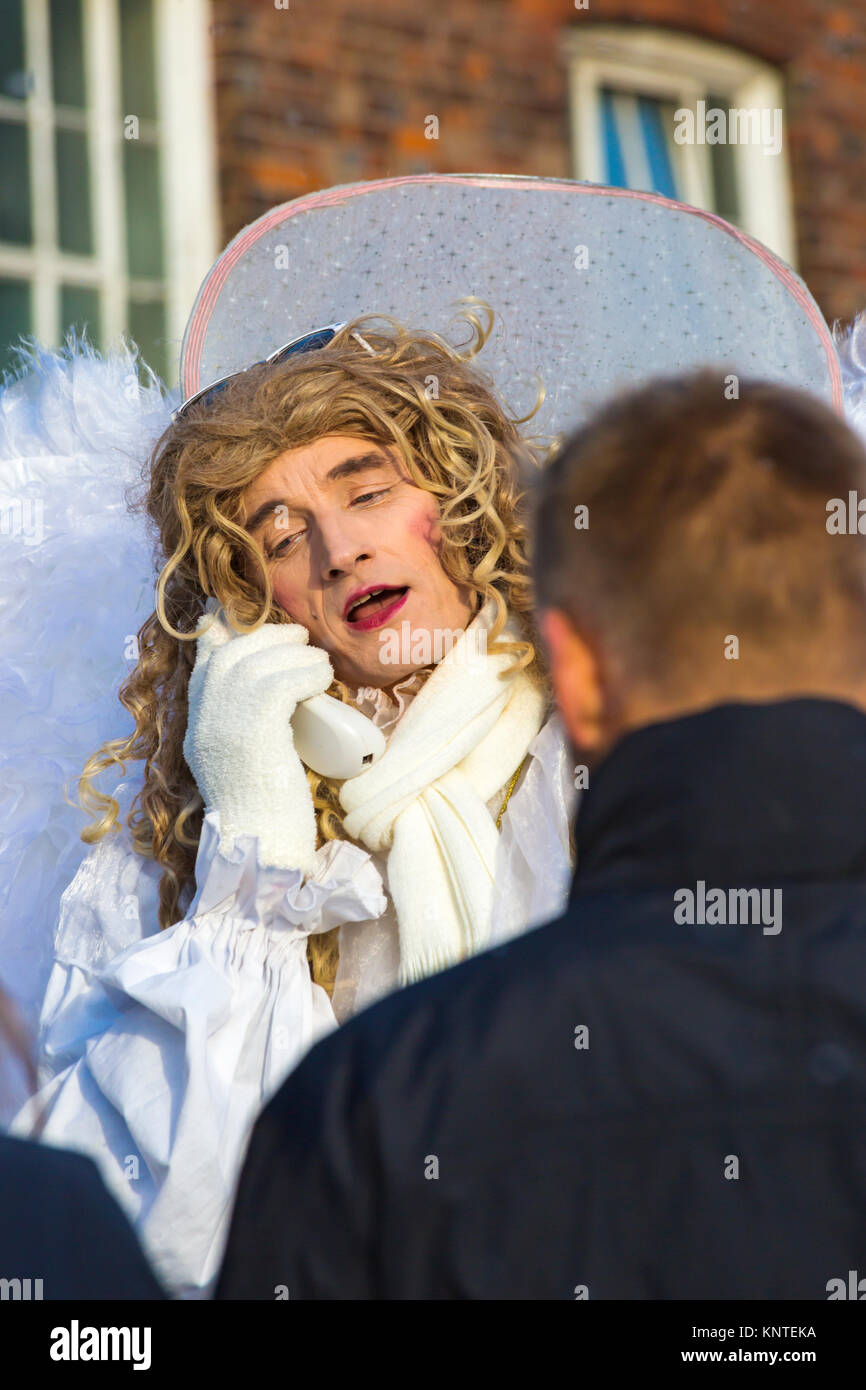 Angels parade the streets entertaining visitors at the Victorian