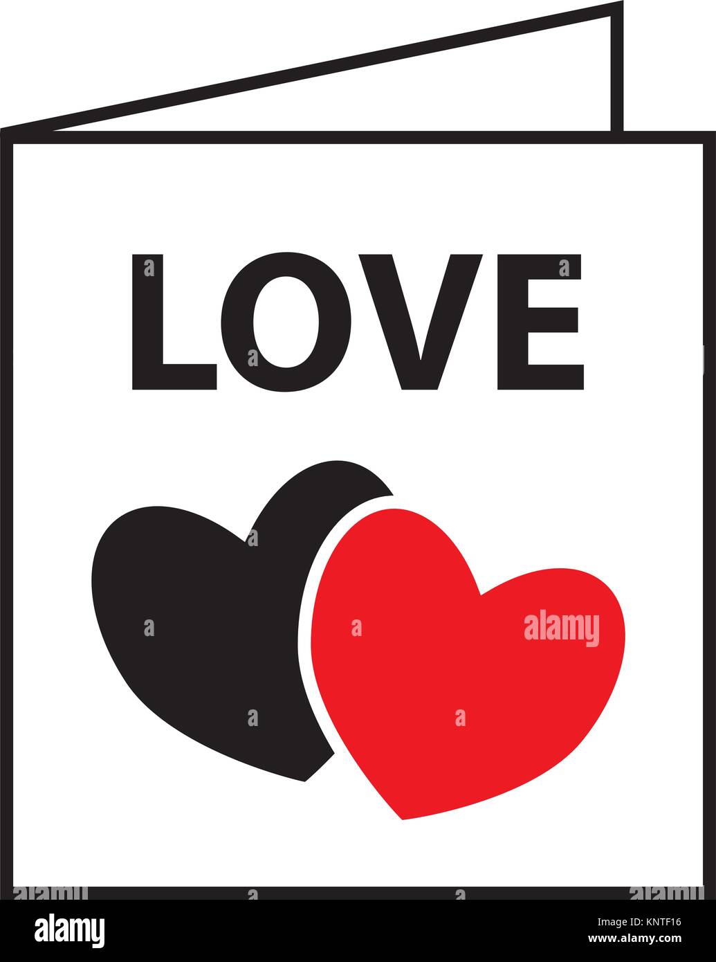 Postcard or greeting card for the Valentine or Valentines Day Hearts or ...