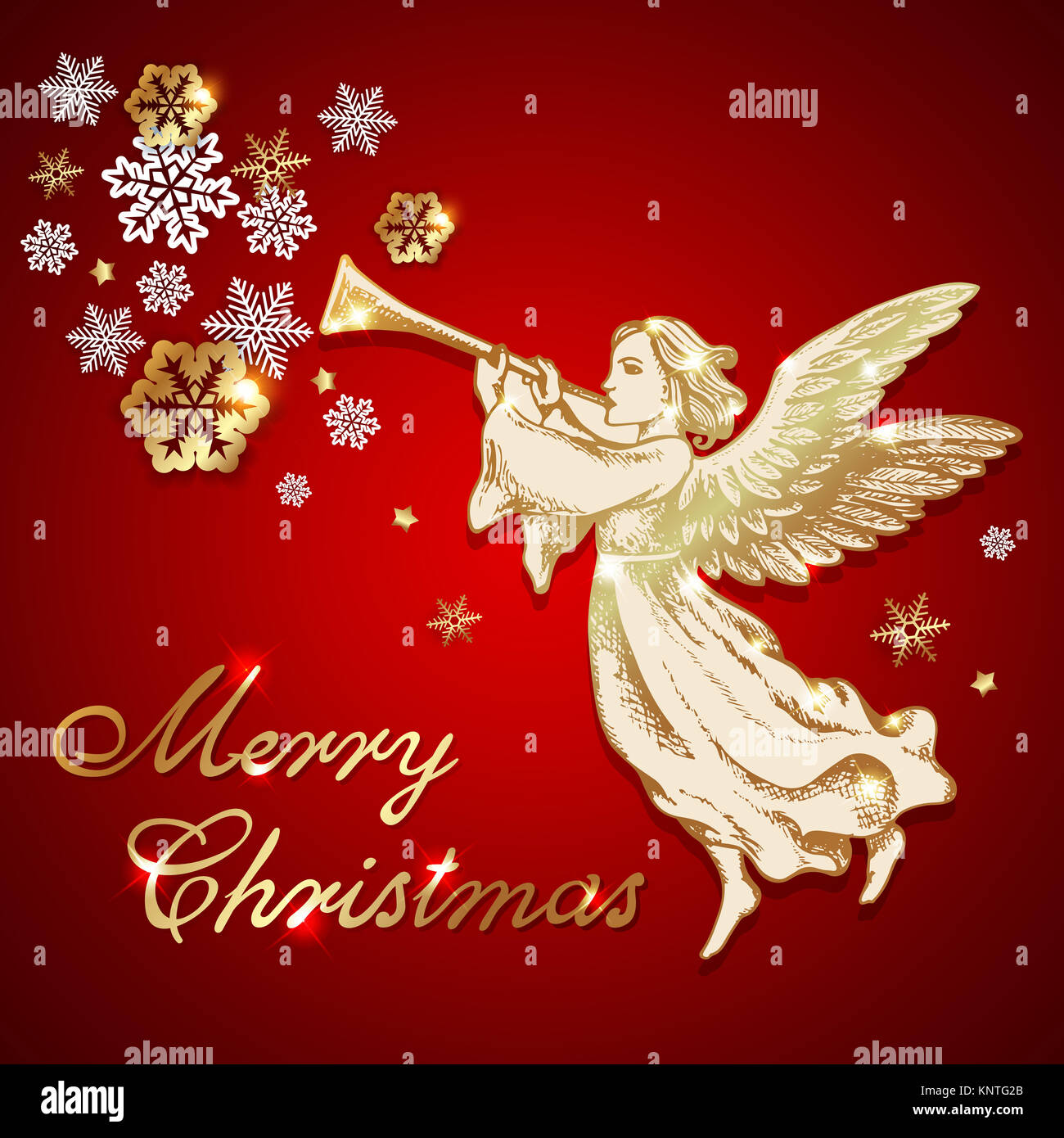 Angel horn trumpet hi res stock photography and images Alamy