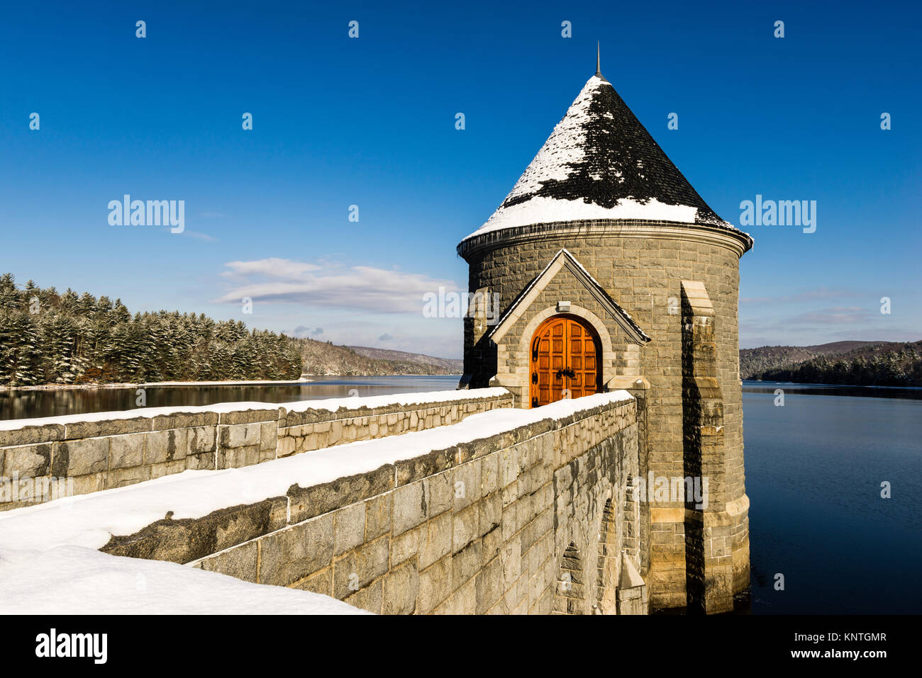 Saville Dam Barkhamsted Reservoir Barkhamsted, Connecticut, USA Stock