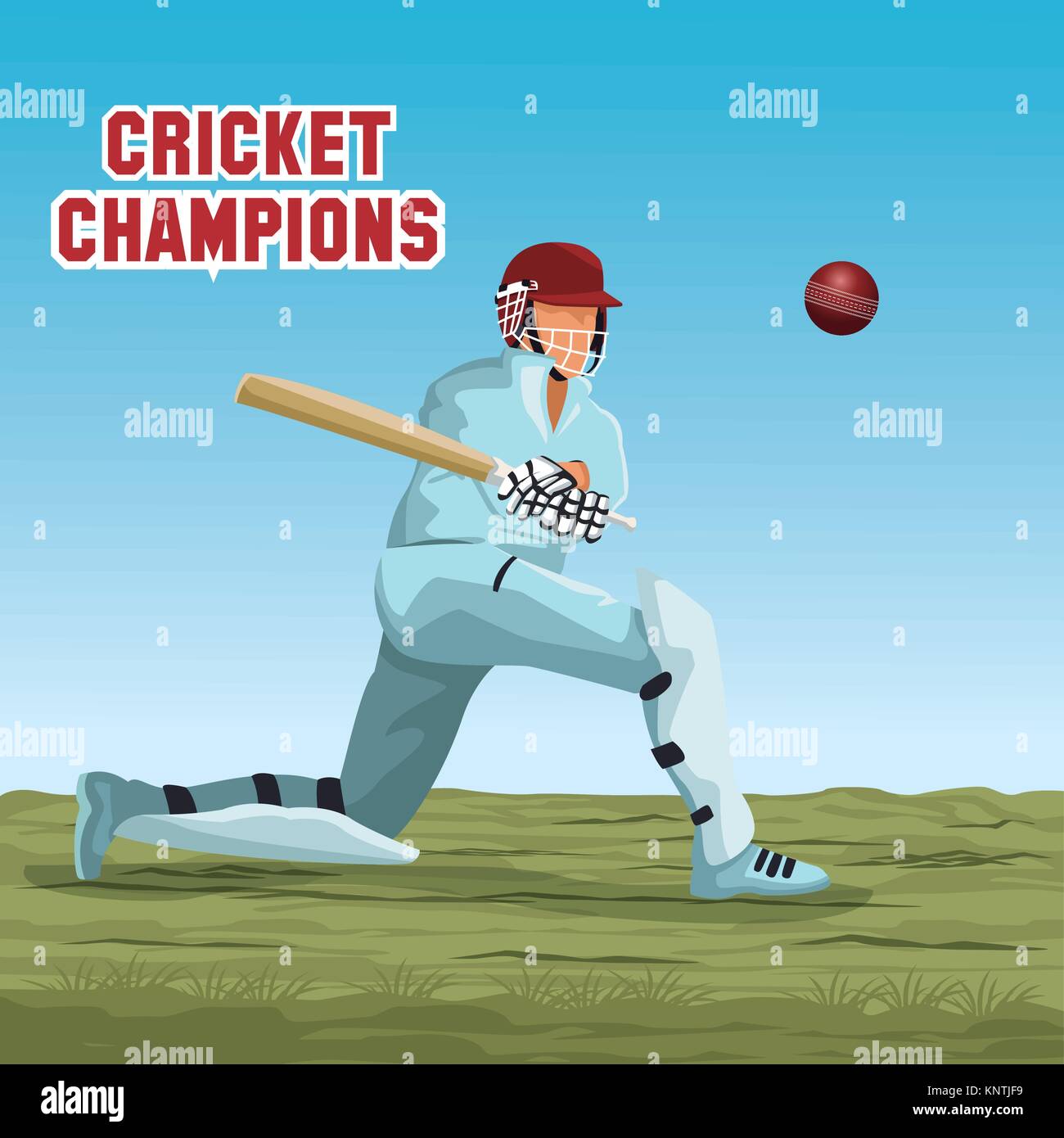 Cricket player cartoon Stock Vector Image & Art Alamy