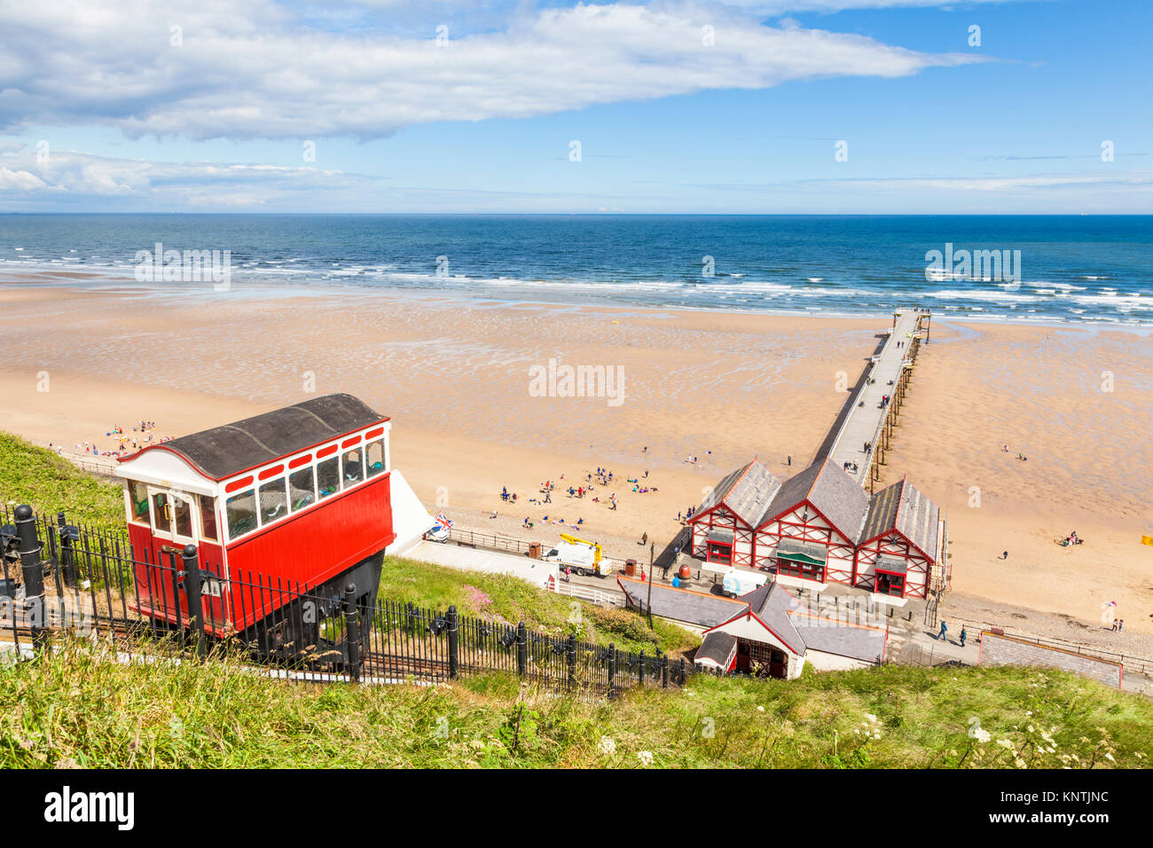 England saltburn by the sea England tramway saltburn cliff railway saltburn cliff tramway saltburn North Yorkshire Redcar and Cleveland England uk gb Stock Photo